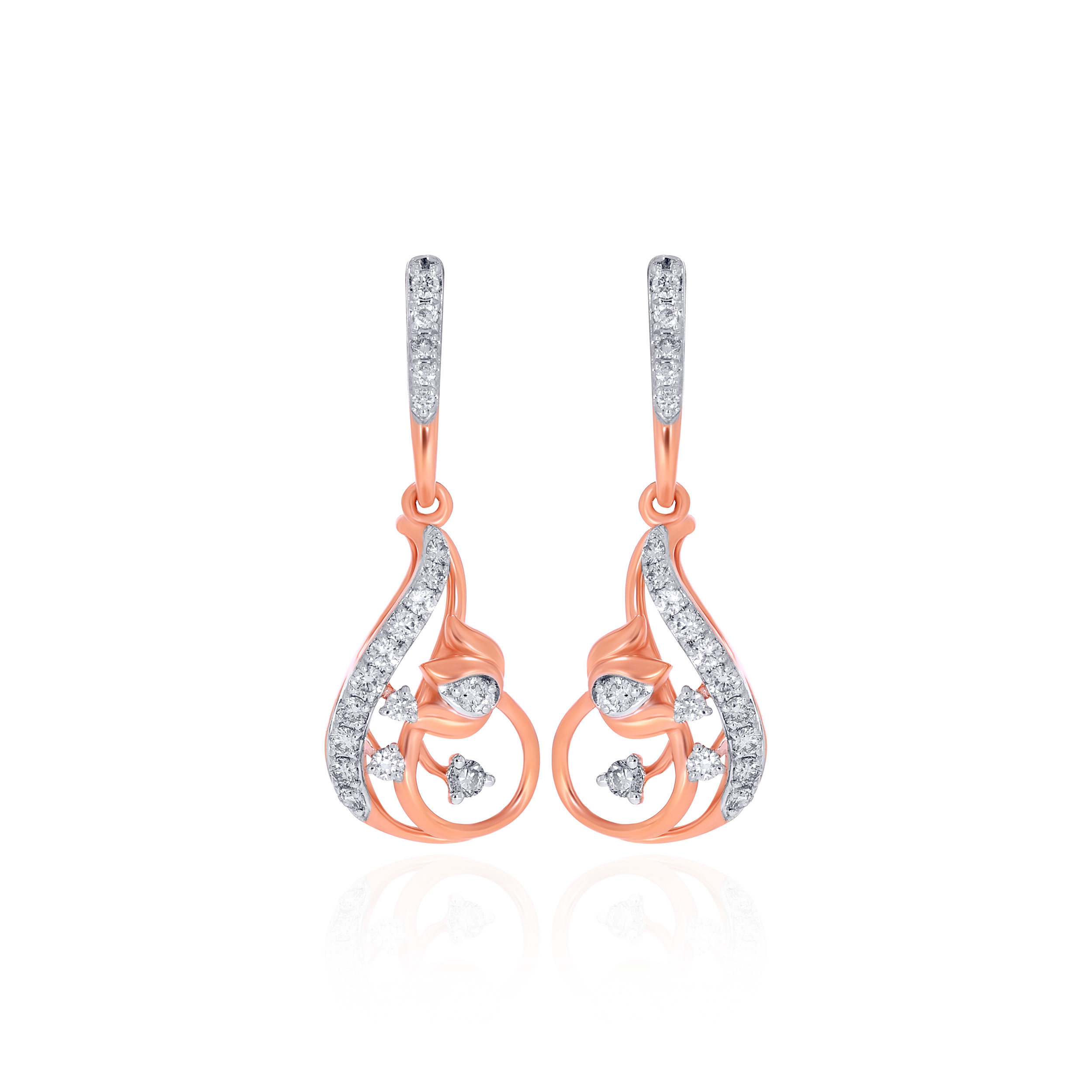 Refined Petals Diamond Earrings - Senco Gold and Diamonds