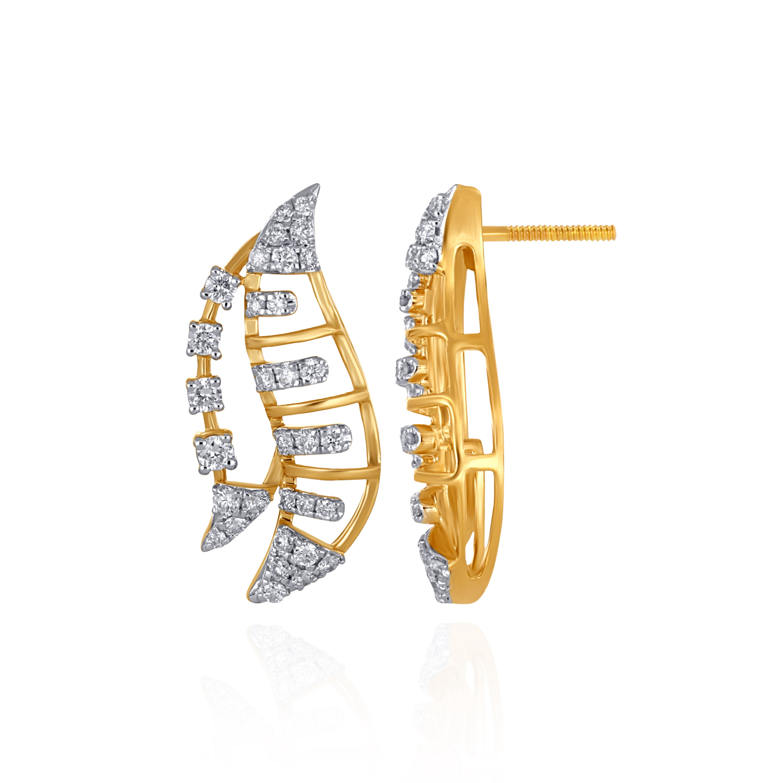 Deco Radiance Diamond Earrings - Senco Gold and Diamonds