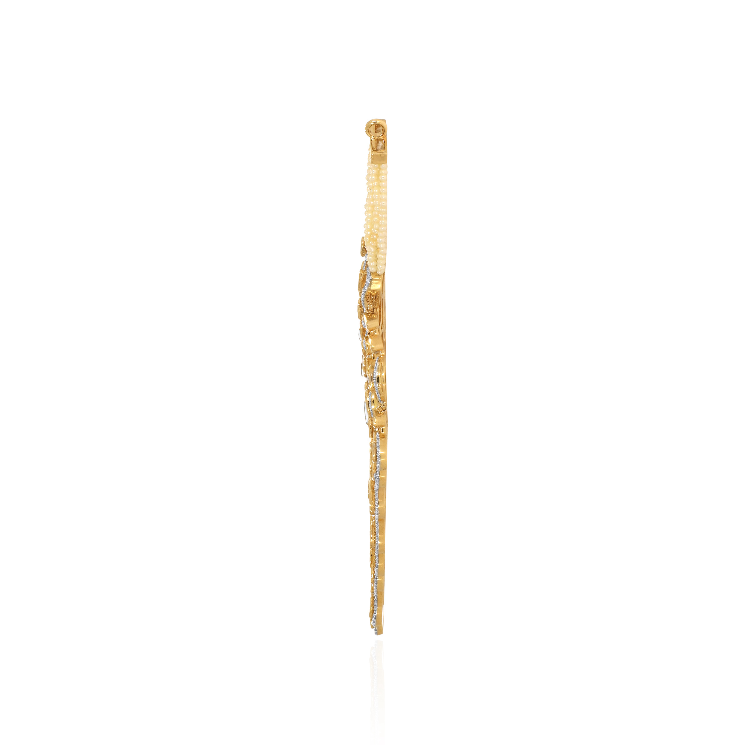 Royal Veil Polki Diamond Statement Necklace - Senco Gold and Diamonds
