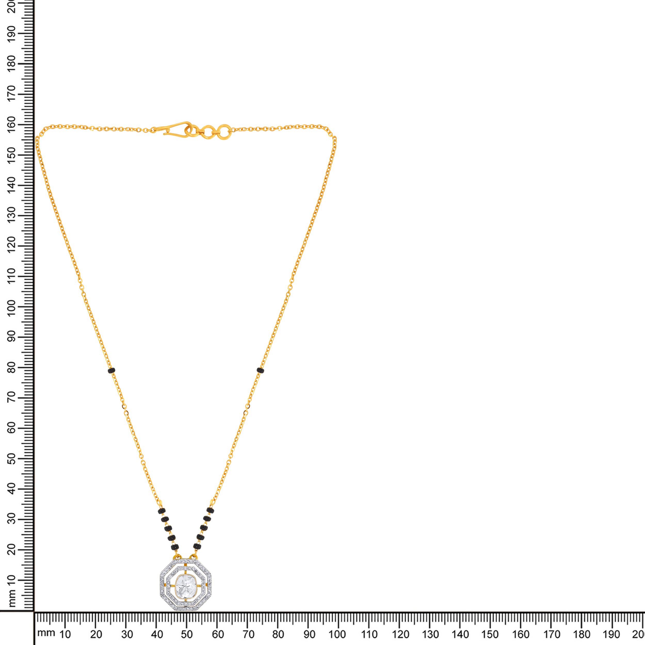 Hexa Unity Polki Diamond Mangalsutra - Senco Gold and Diamonds