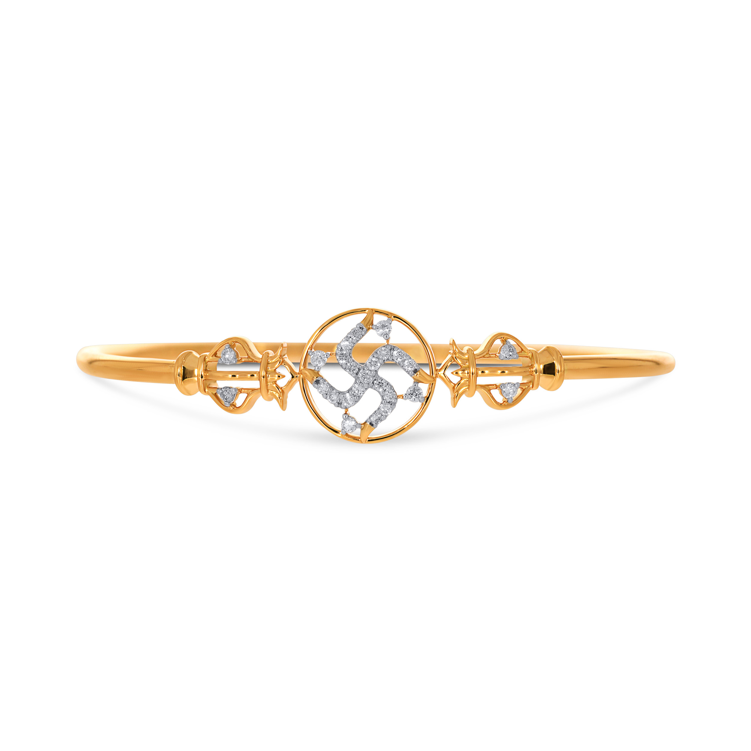 Swastik Harmony Diamond Noa Bangle - Senco Gold and Diamonds