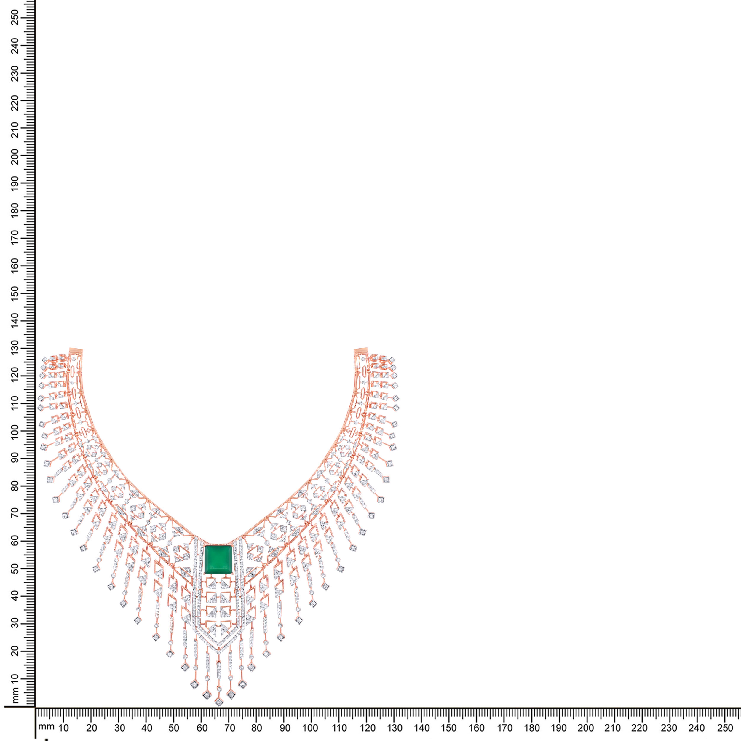 14K Rose Gold Diamond Necklace-DGN-D000781239 - Senco Gold and Diamonds