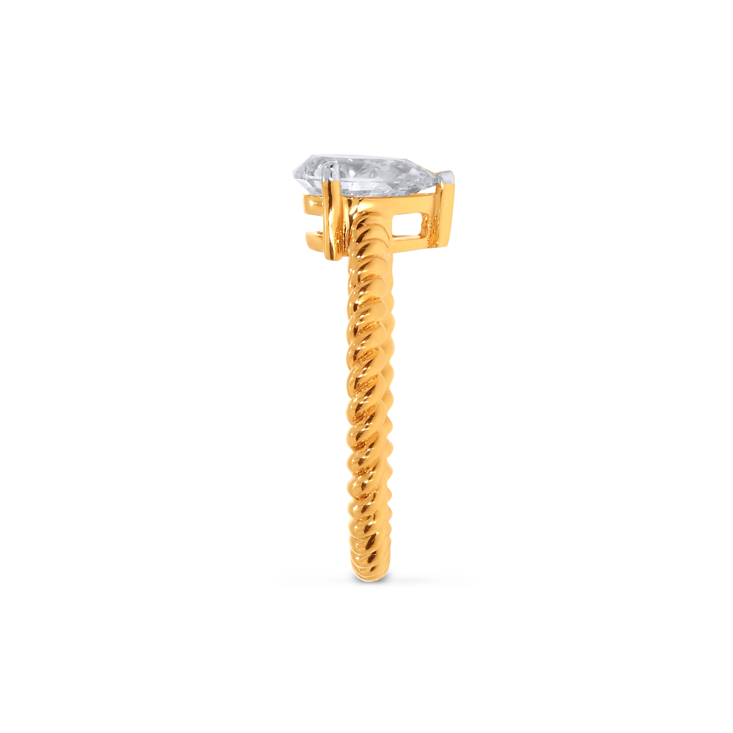 Gleaming Droplet Solitaire Ring - Senco Gold and Diamonds