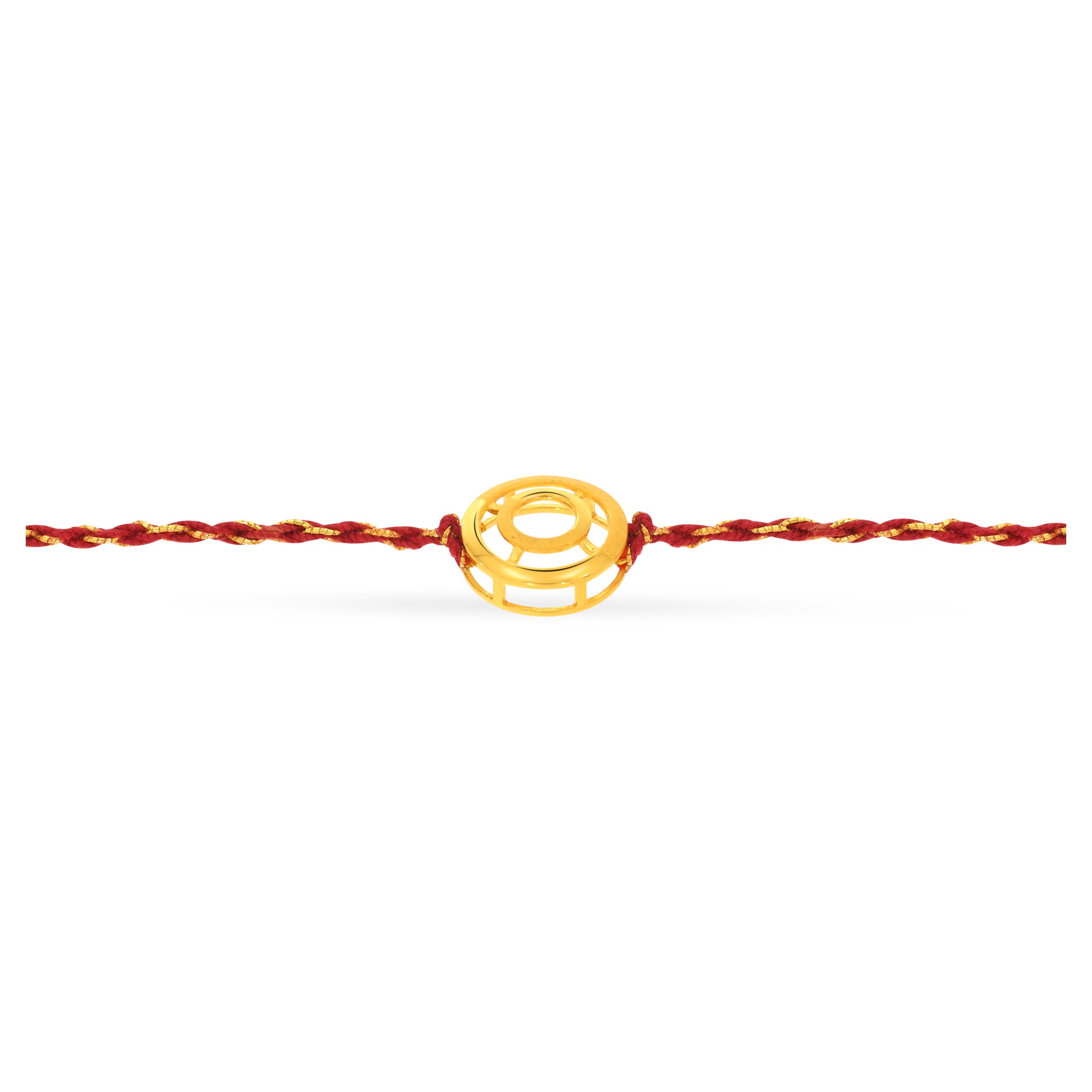 Chic Wheel Gold Rakhi - Senco Gold and Diamonds
