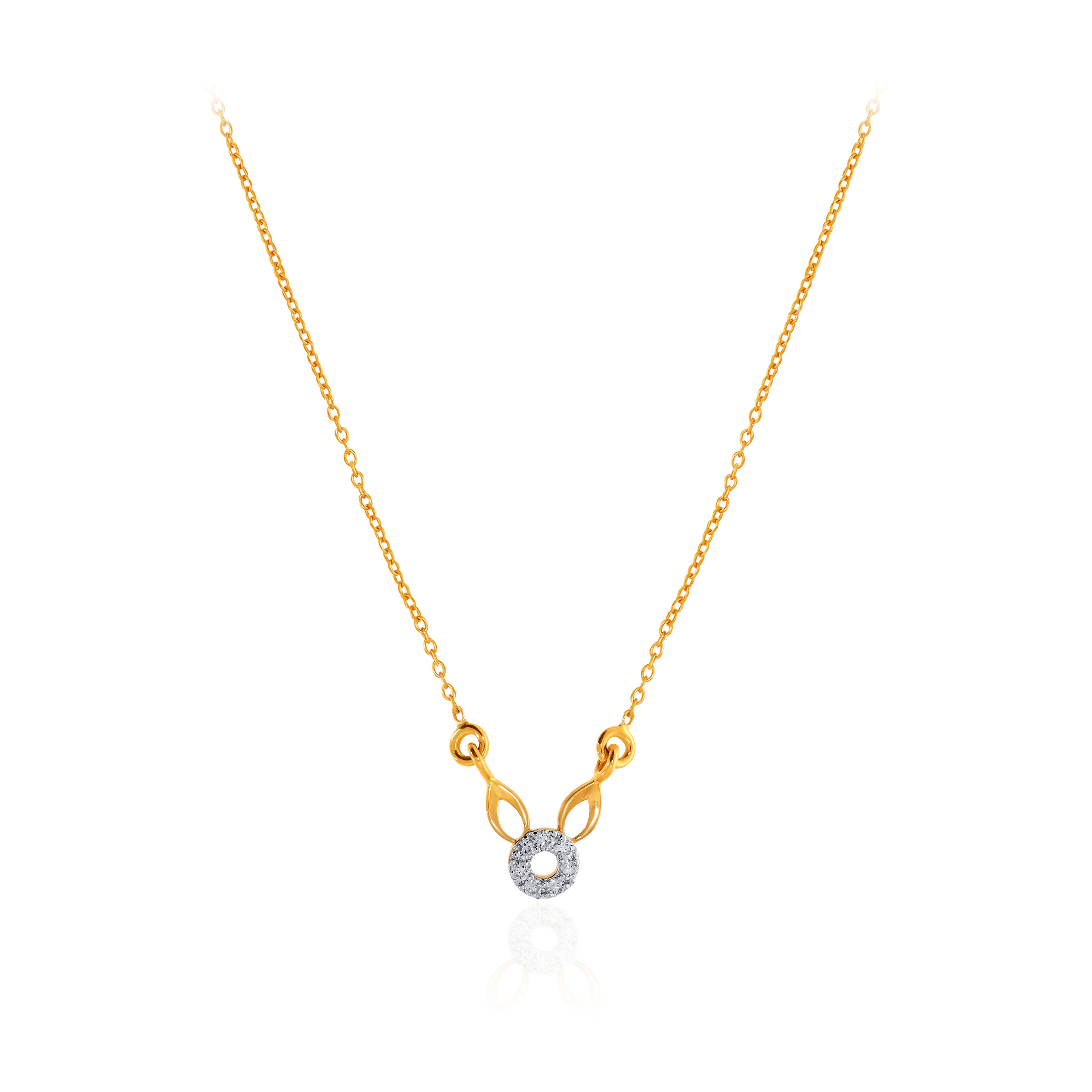 14K Yellow Gold Kids Diamond Chain Pendant-DCP-D000790398 - Senco Gold and Diamonds