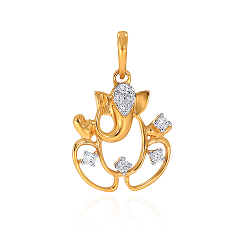 Divinity of Ganesh Diamond Pendant - Senco Gold and Diamonds
