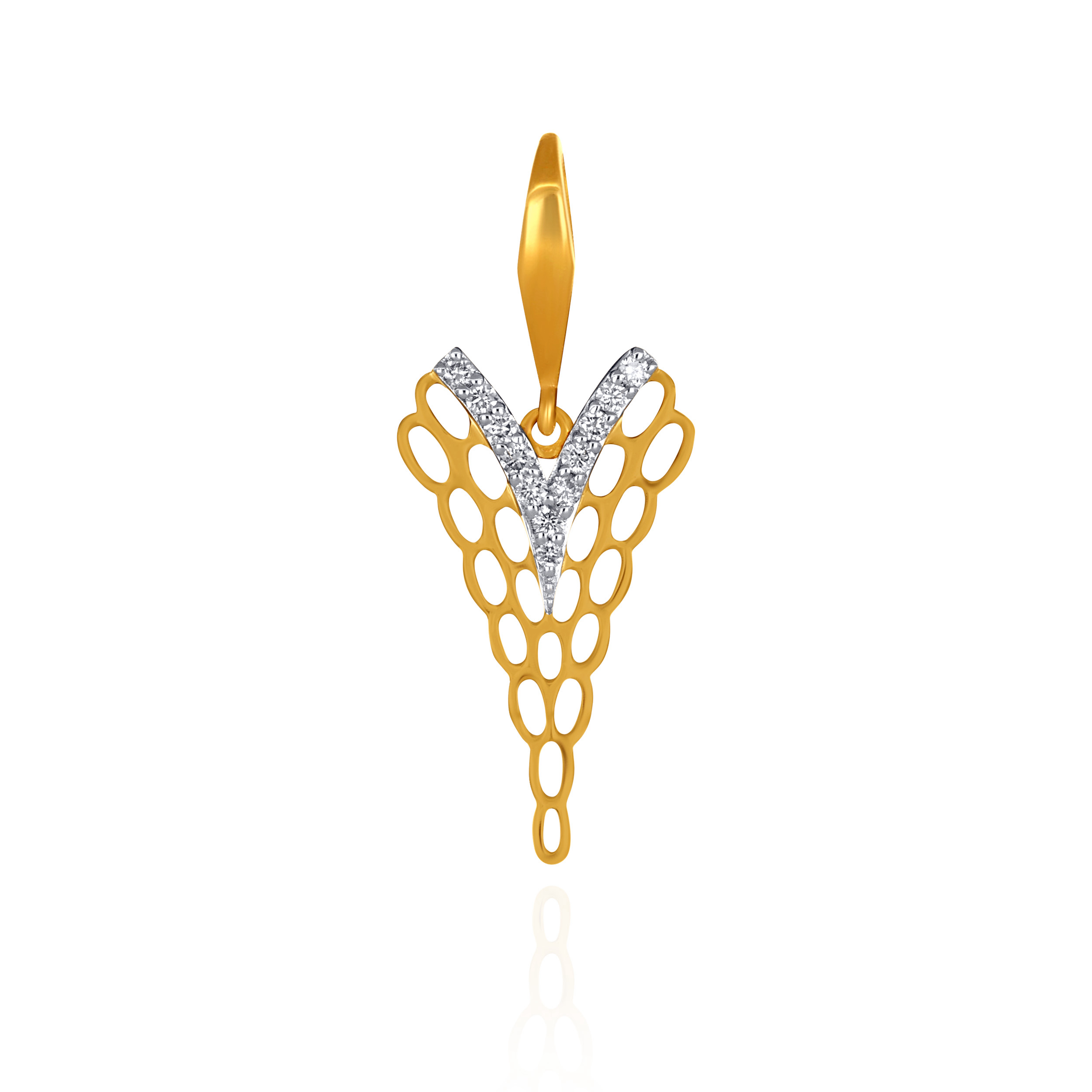 Honeycomb Sparkle Diamond Pendant - Senco Gold and Diamonds