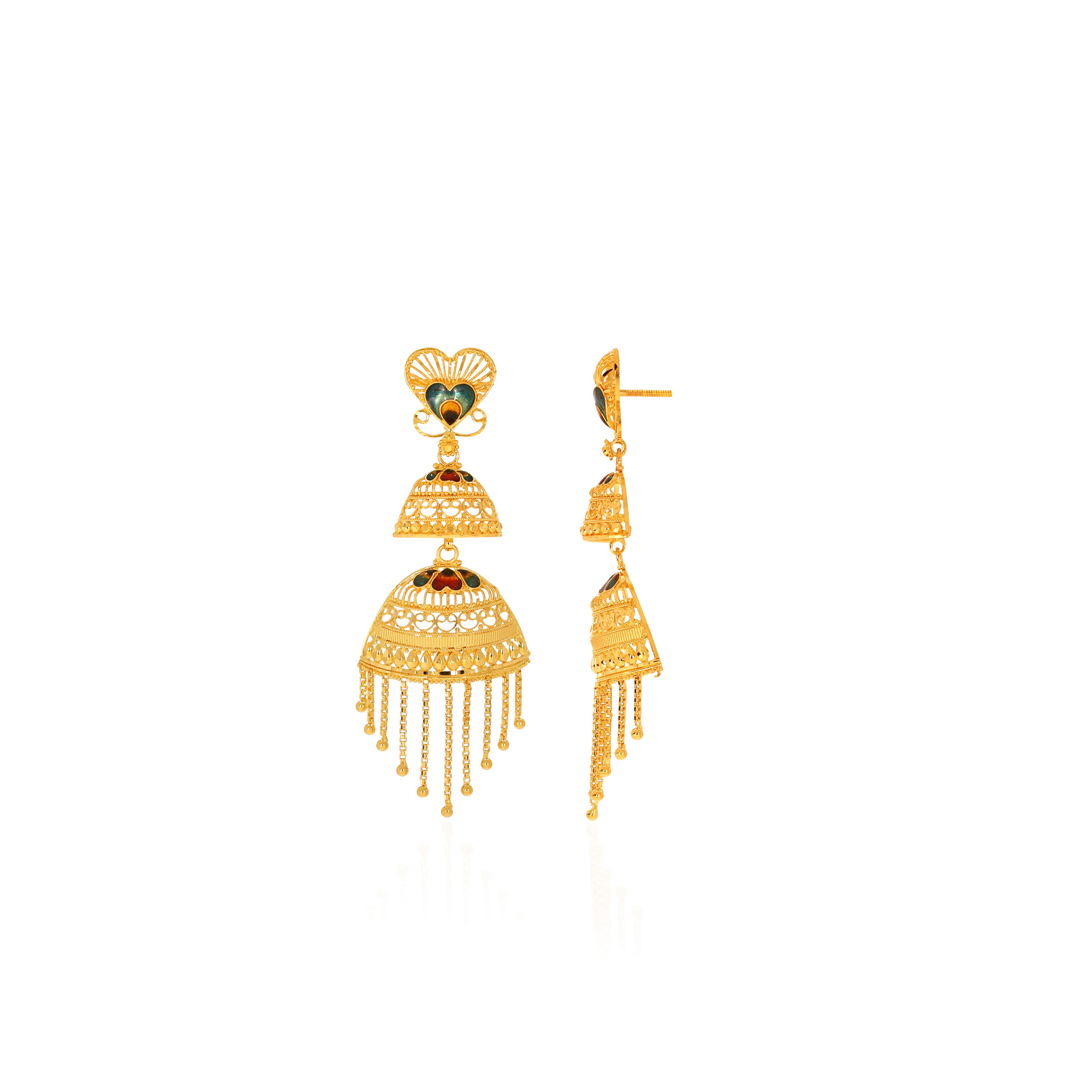 Timeless Craft Gold Danglers - Senco Gold and Diamonds