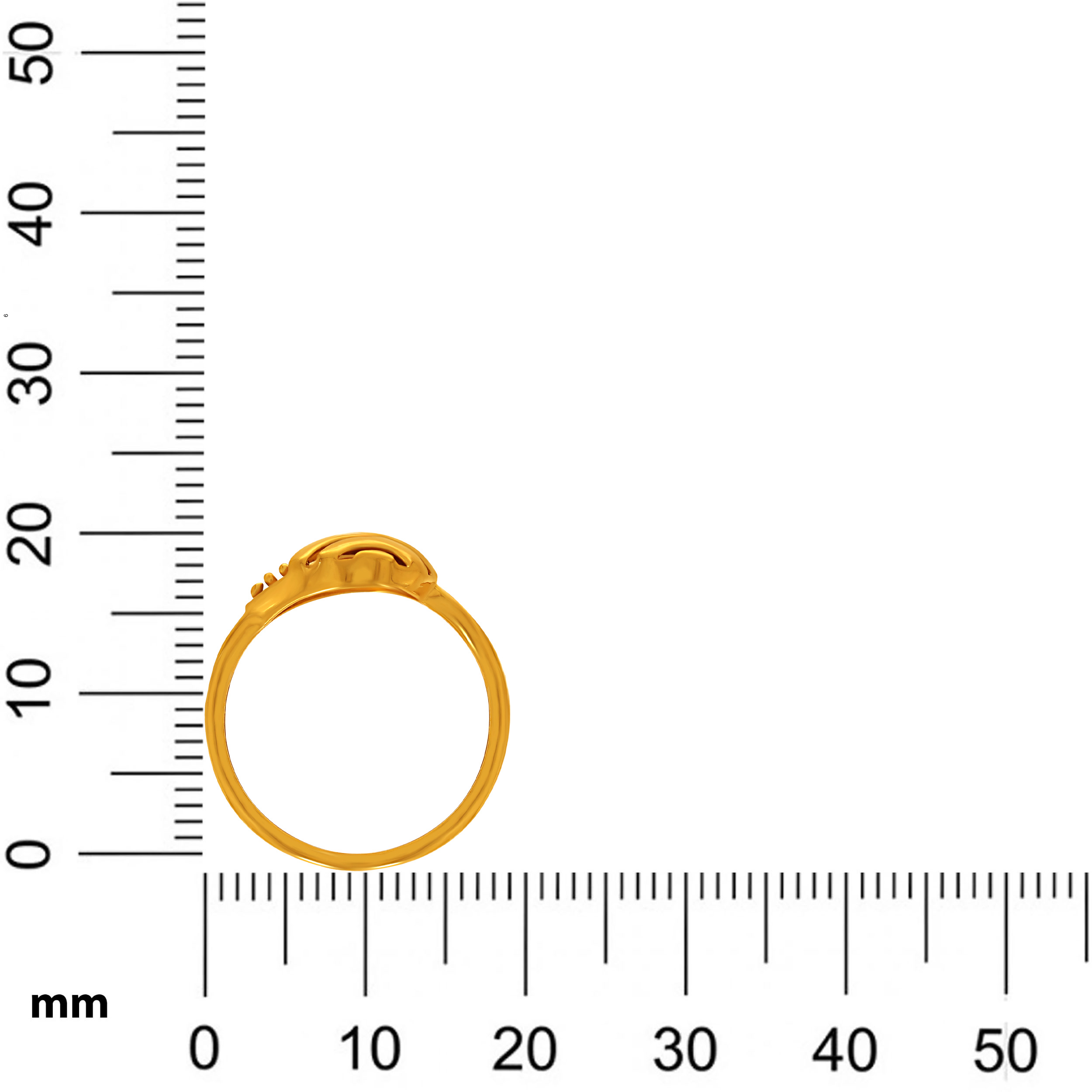 Textured Whisper Leaf Gold Ring - Senco Gold and Diamonds