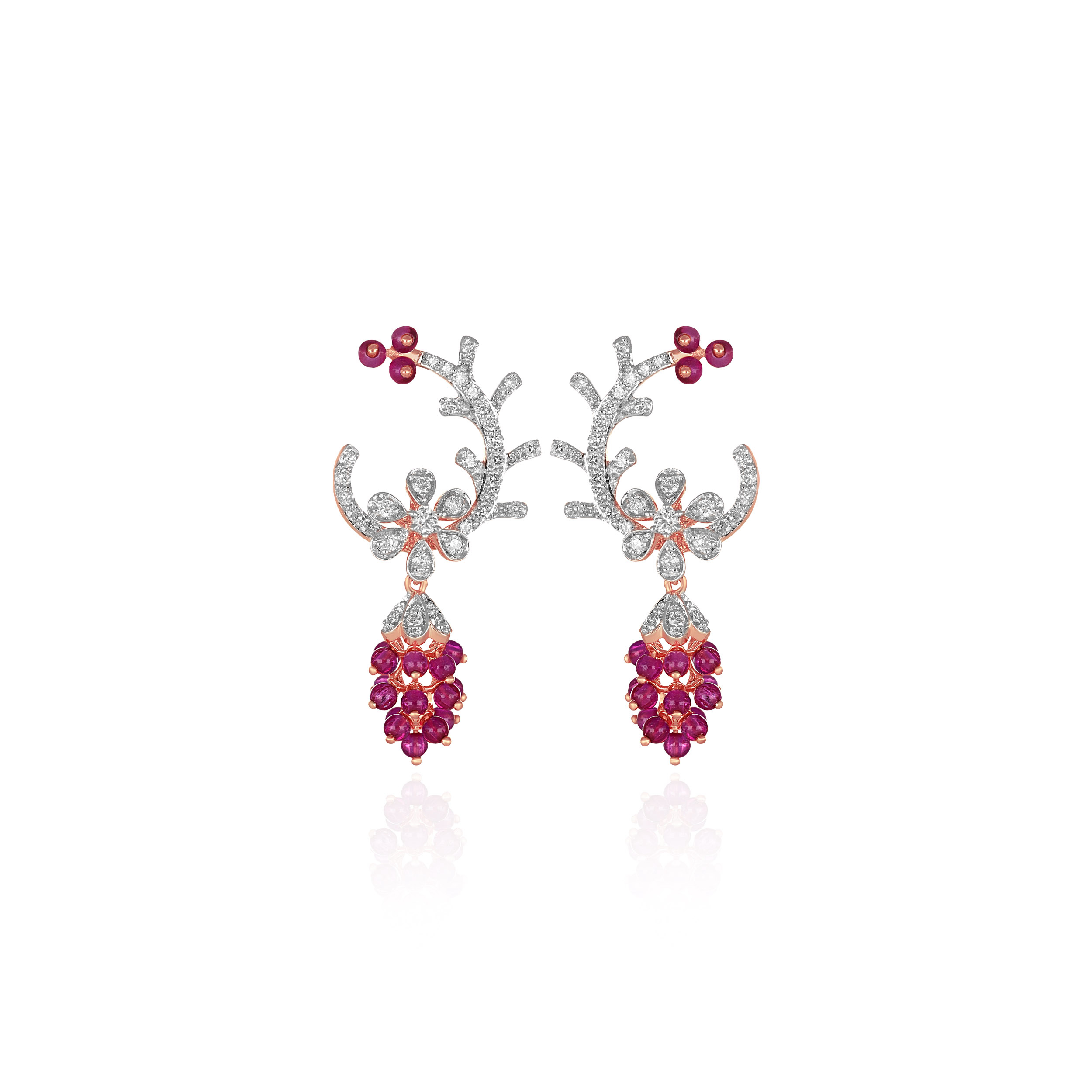 Twisted Vine Diamond Earrings - Senco Gold and Diamonds