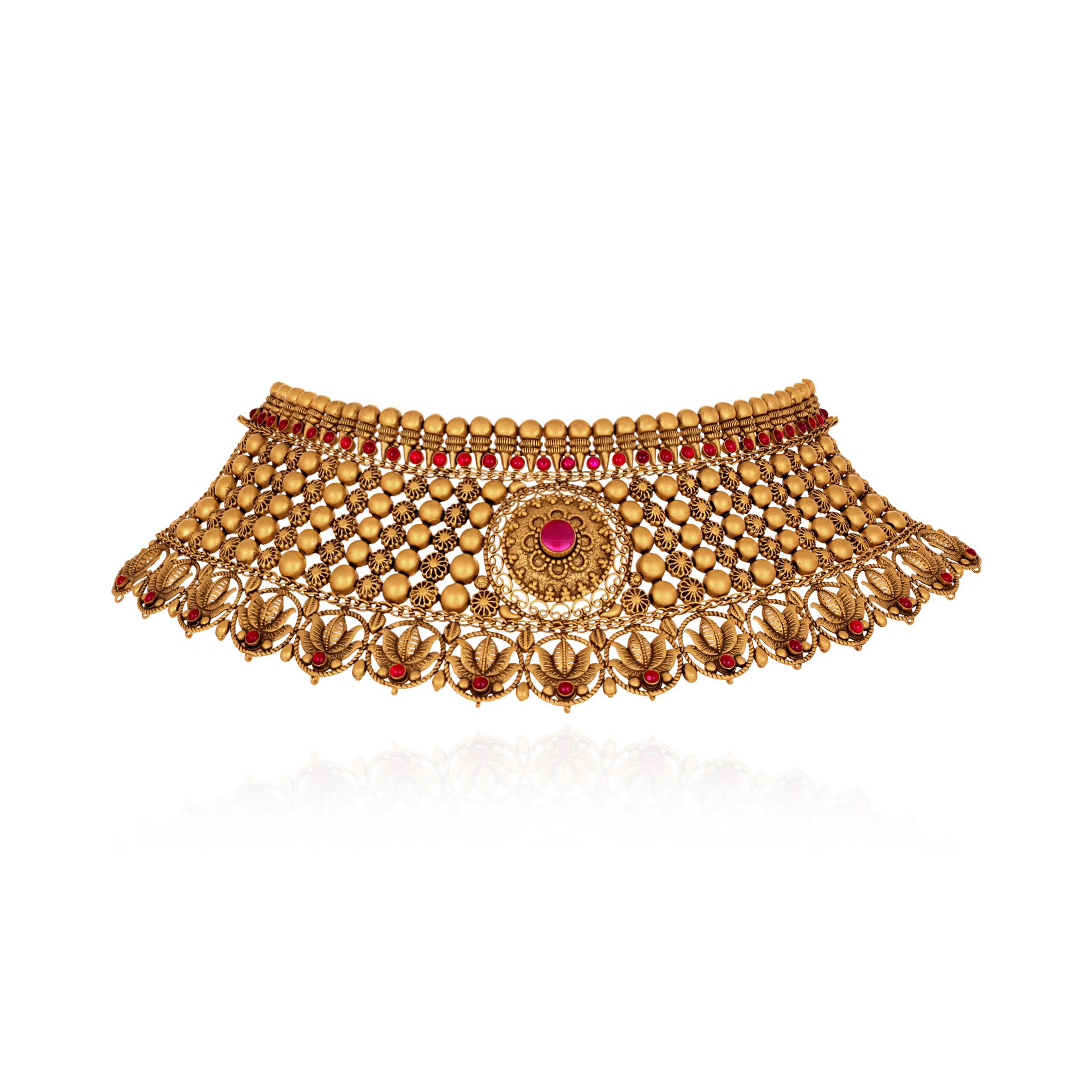 Heirloom Radiance Temple Gold Choker - Senco Gold and Diamonds