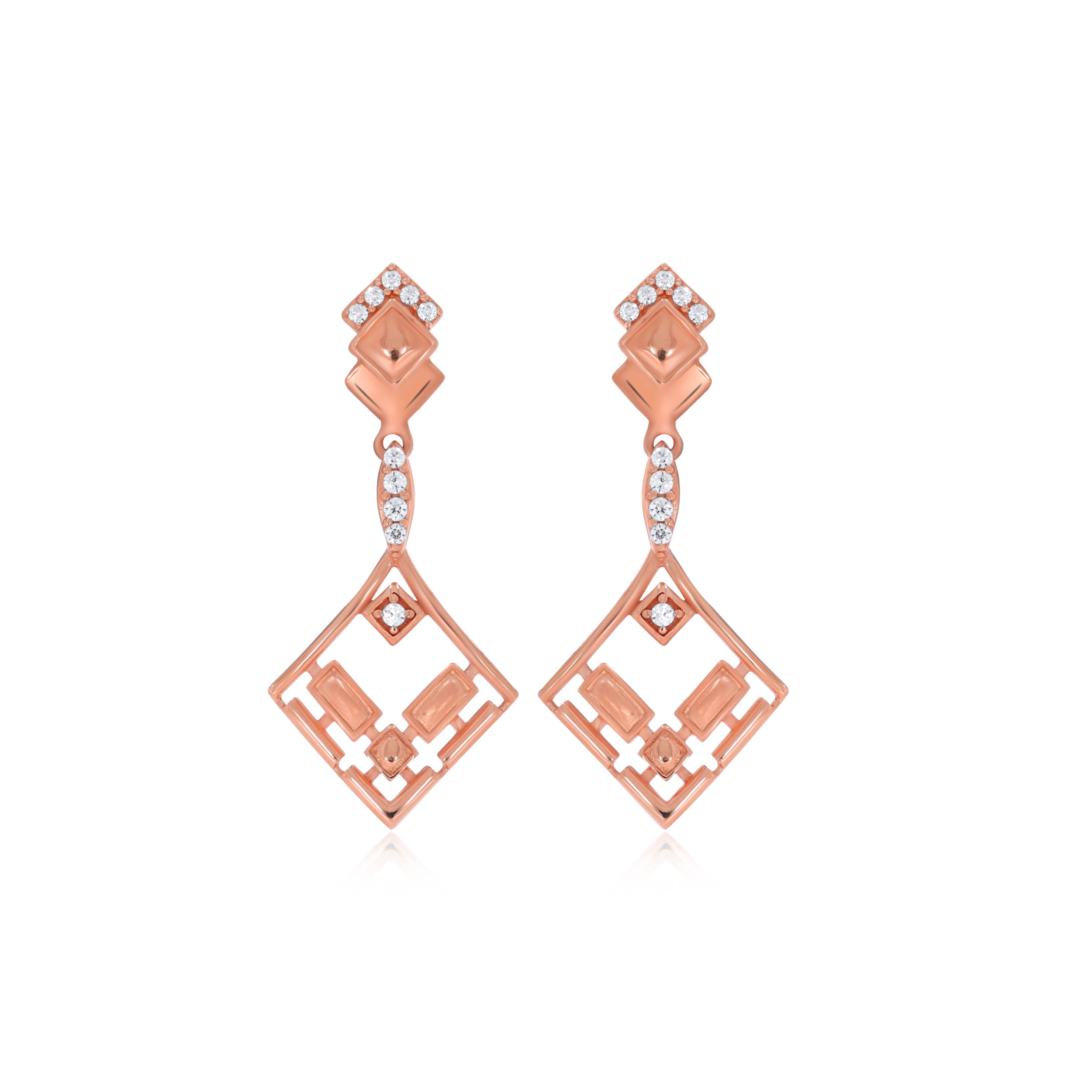Retro Arrow Gold Drop Earrings - Senco Gold and Diamonds