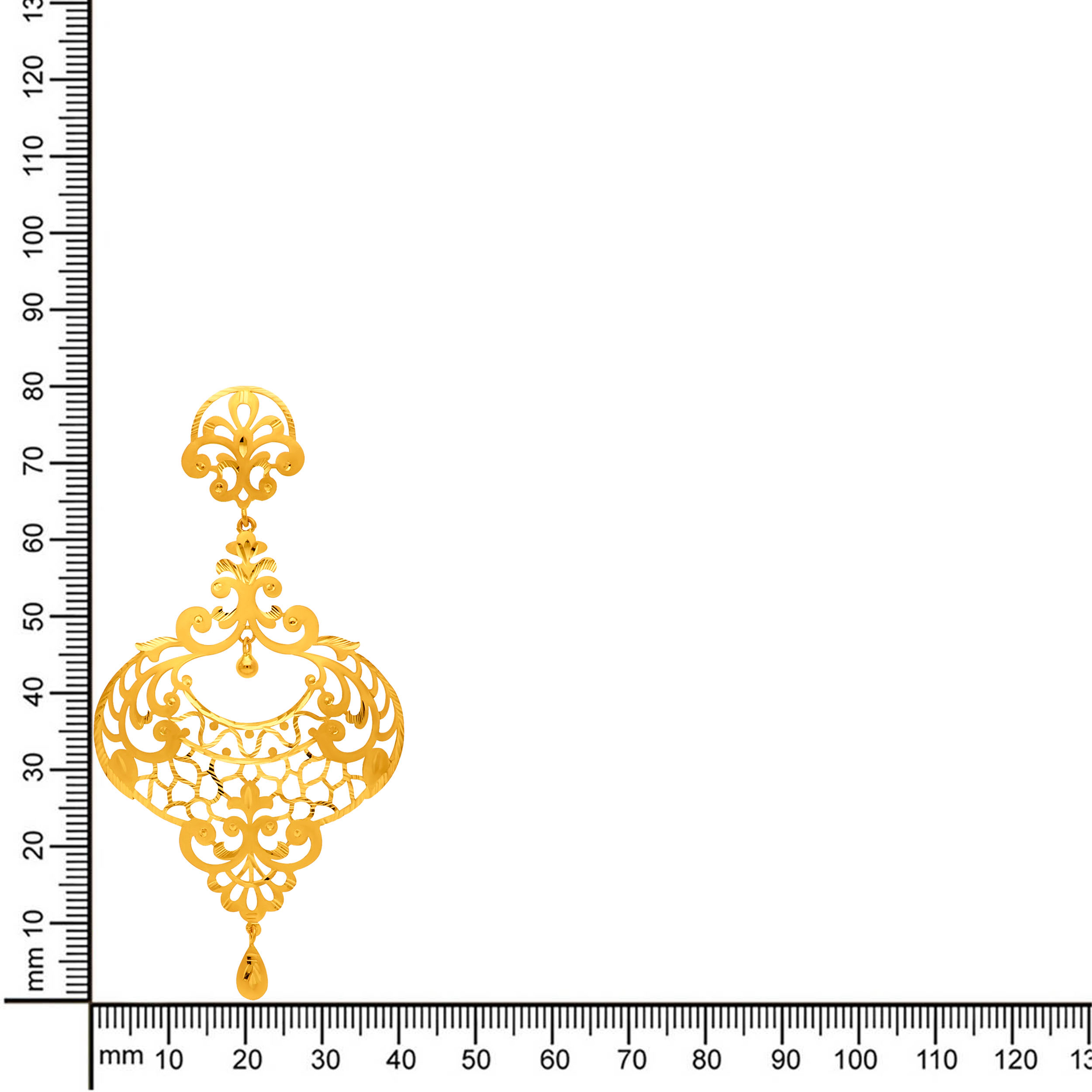 22K Yellow Gold Drop Earrings-GP-SAD0005019 - Senco Gold and Diamonds