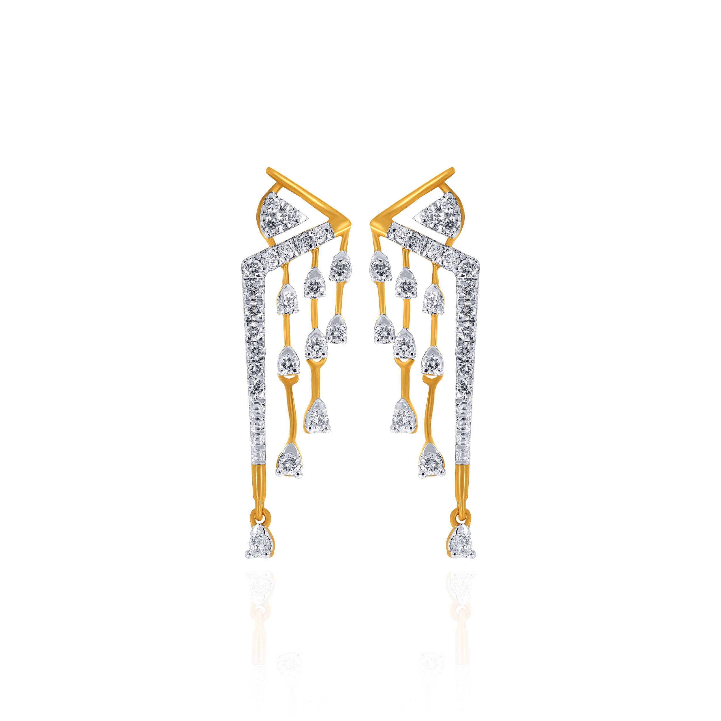 Lustrous Chandelier Diamond Earrings - Senco Gold and Diamonds
