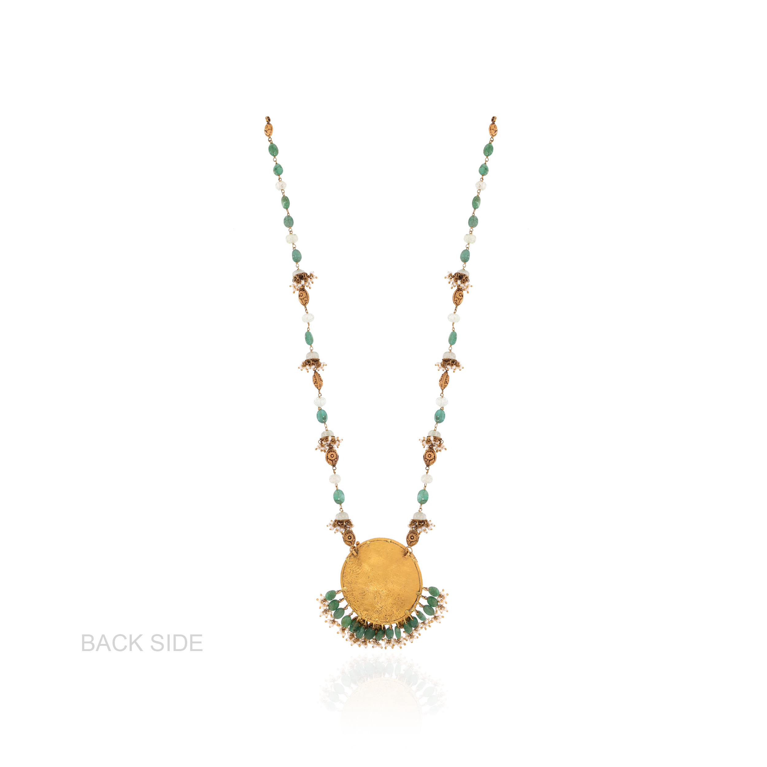 22K Yellow Gold Kundan Necklace-GN-D000782872 - Senco Gold and Diamonds