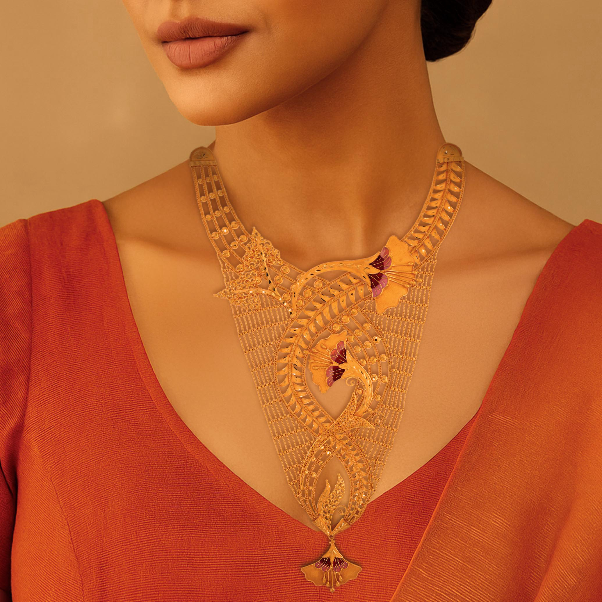 Opulent Flora Gold Necklace - Senco Gold and Diamonds