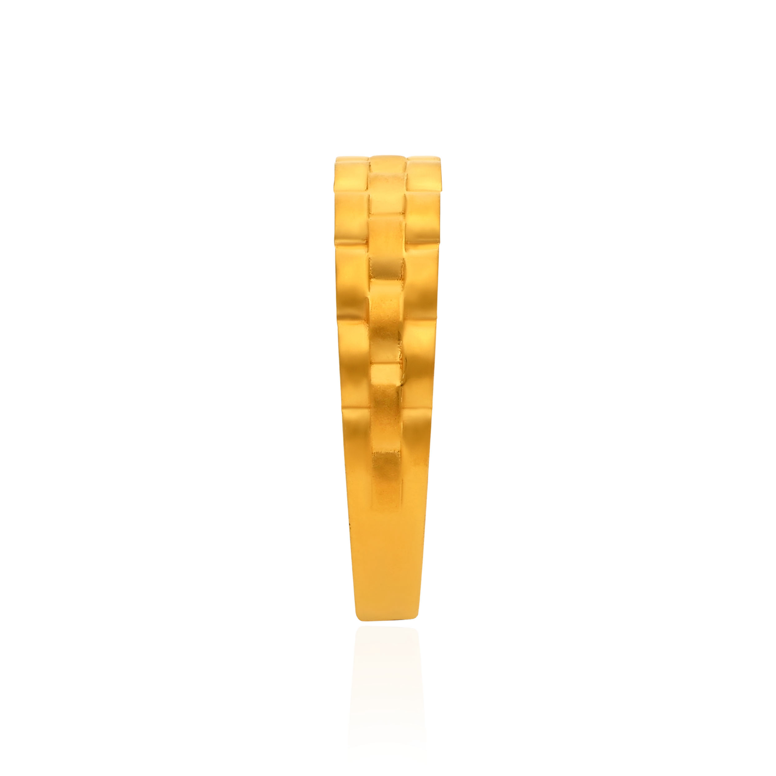 Woven Link Men's Gold Ring - Senco Gold and Diamonds