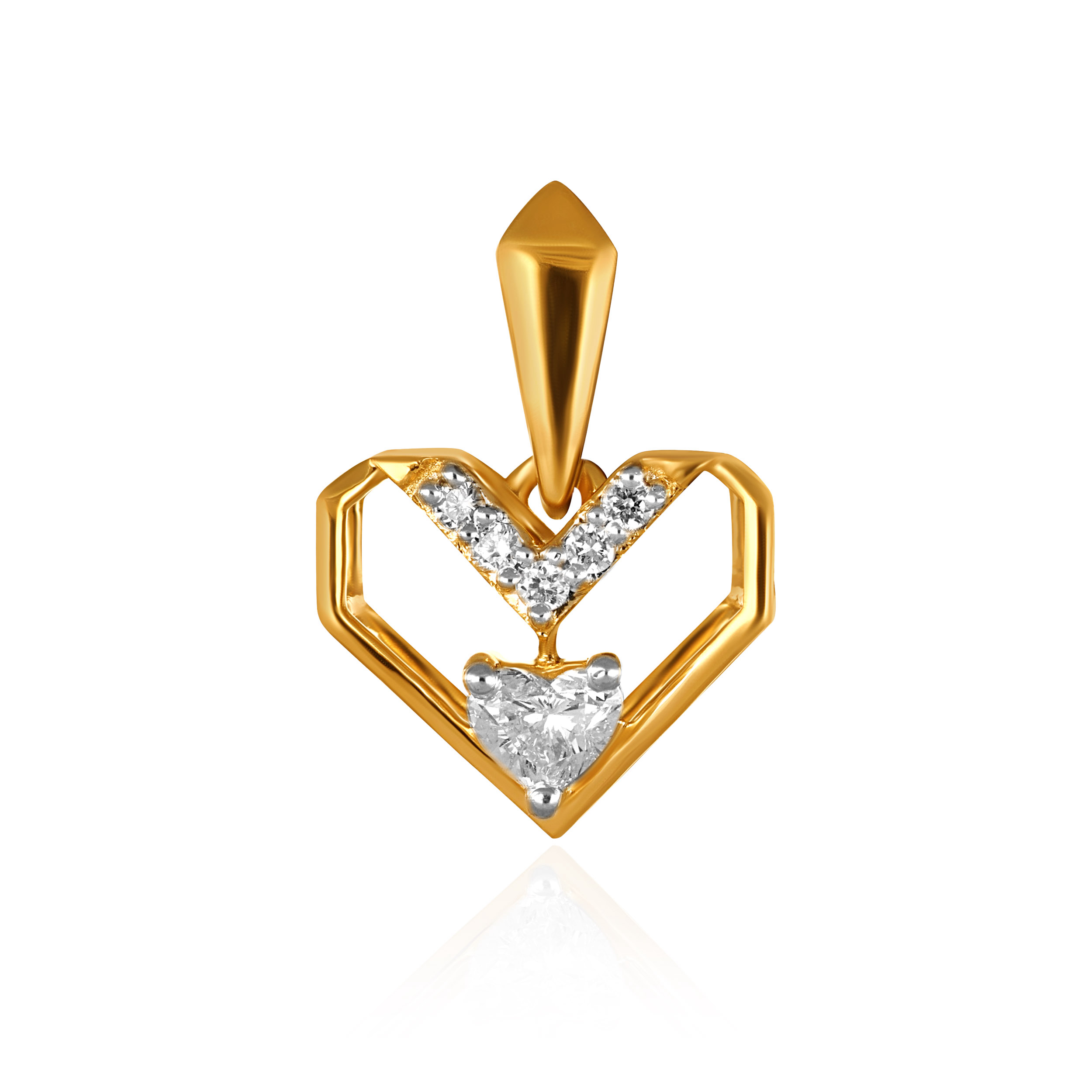 Open Heart Relic Diamond Pendant - Senco Gold and Diamonds