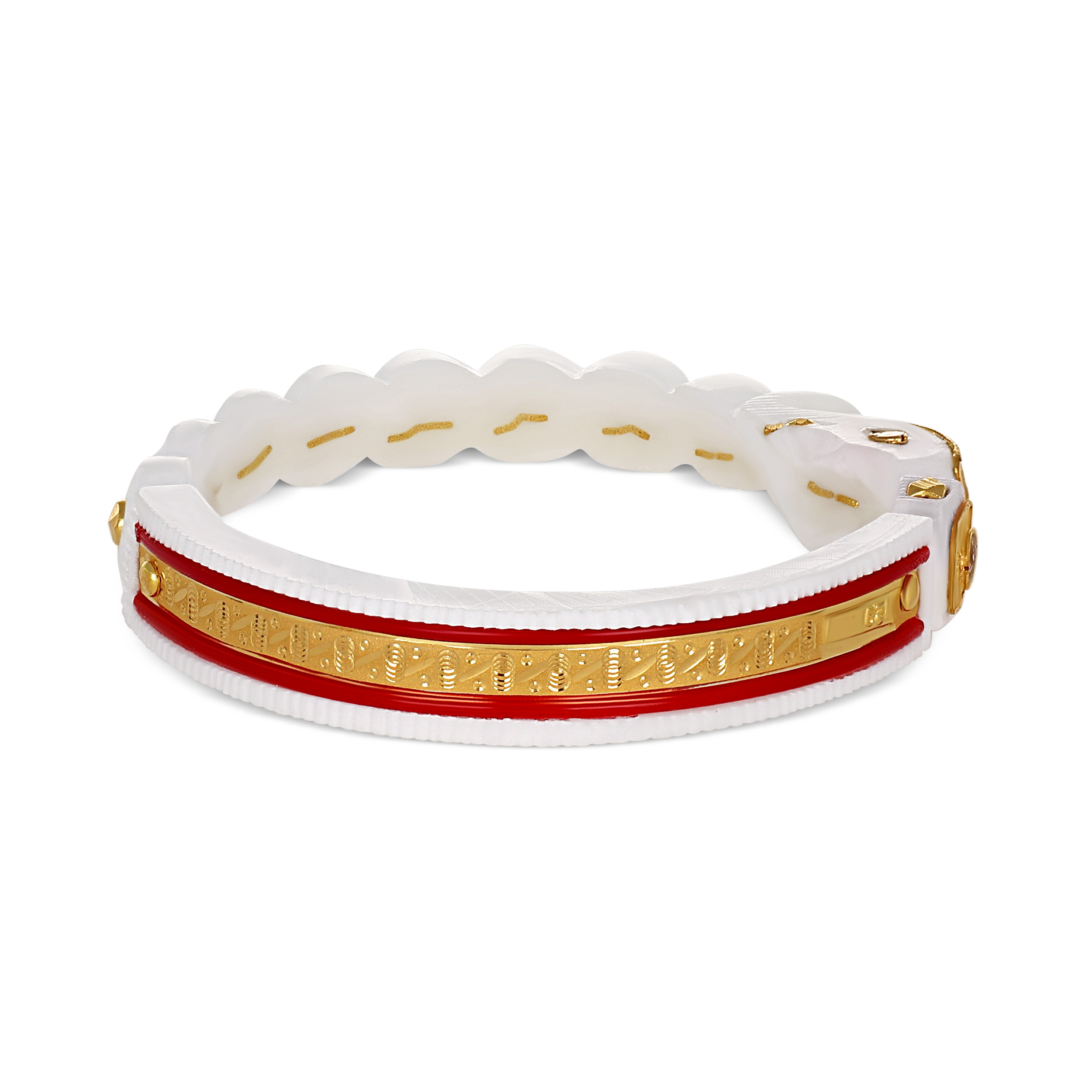 Graceful Fusion Gold Sankha Bangle - Senco Gold and Diamonds
