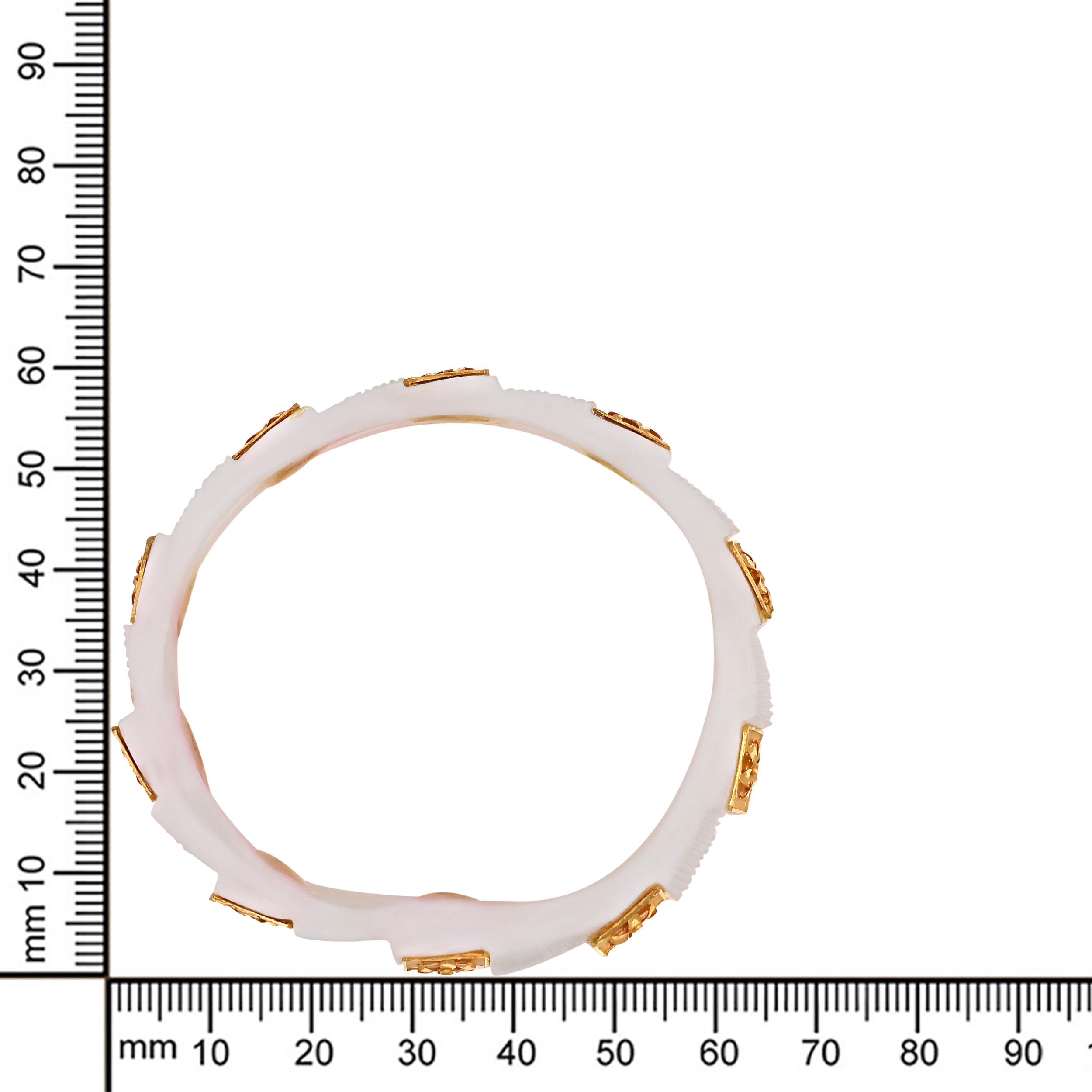 Floral Flecks Gold Sankha Bangle - Senco Gold and Diamonds