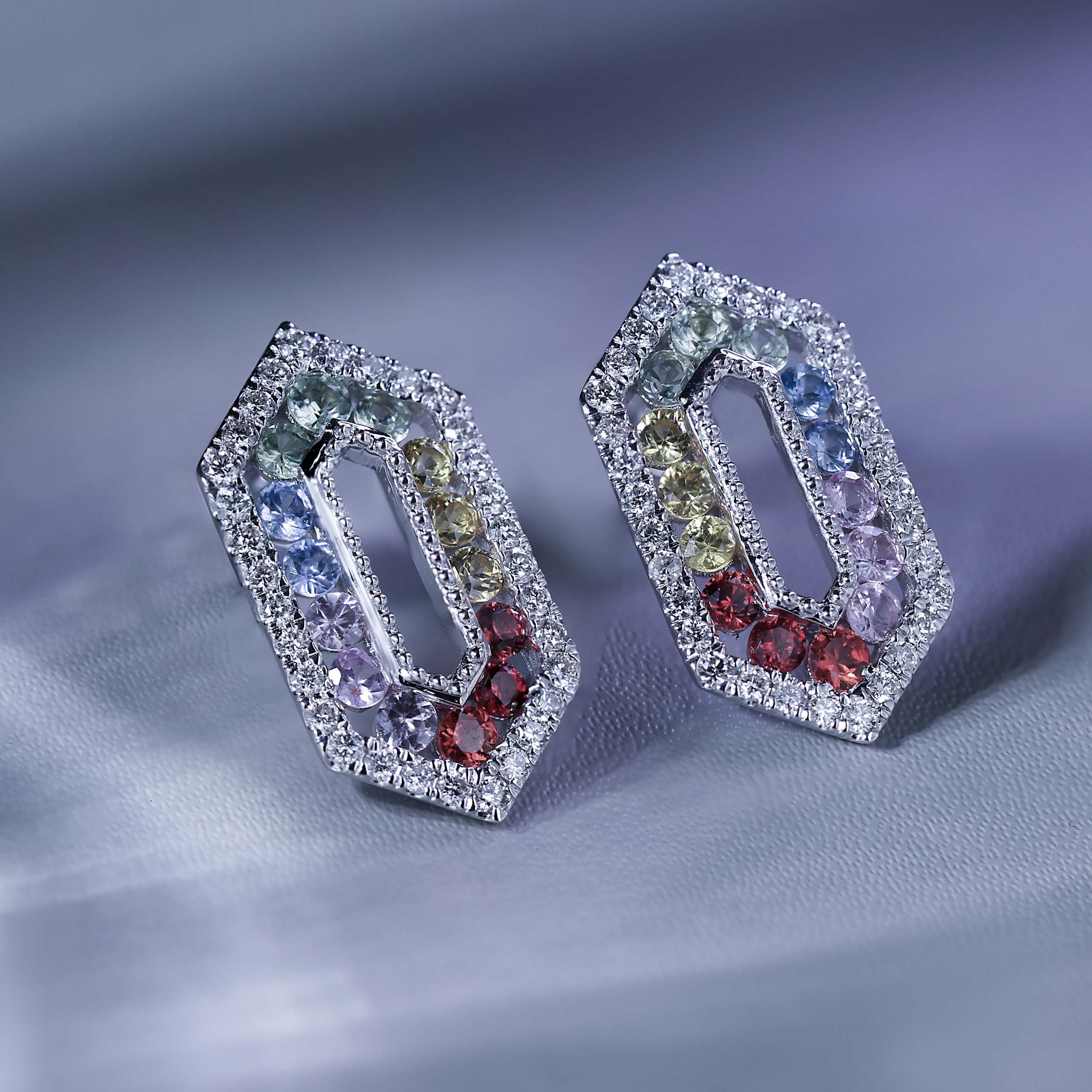 Vibrant Spectra Diamond Studs - Senco Gold and Diamonds