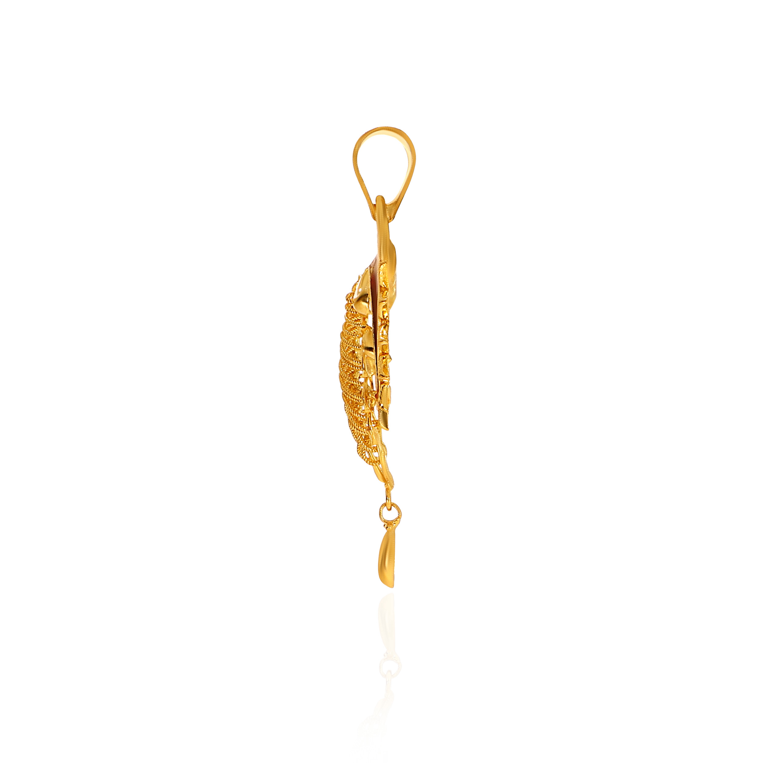 Peacock Sunburst Gold Pendant - Senco Gold and Diamonds