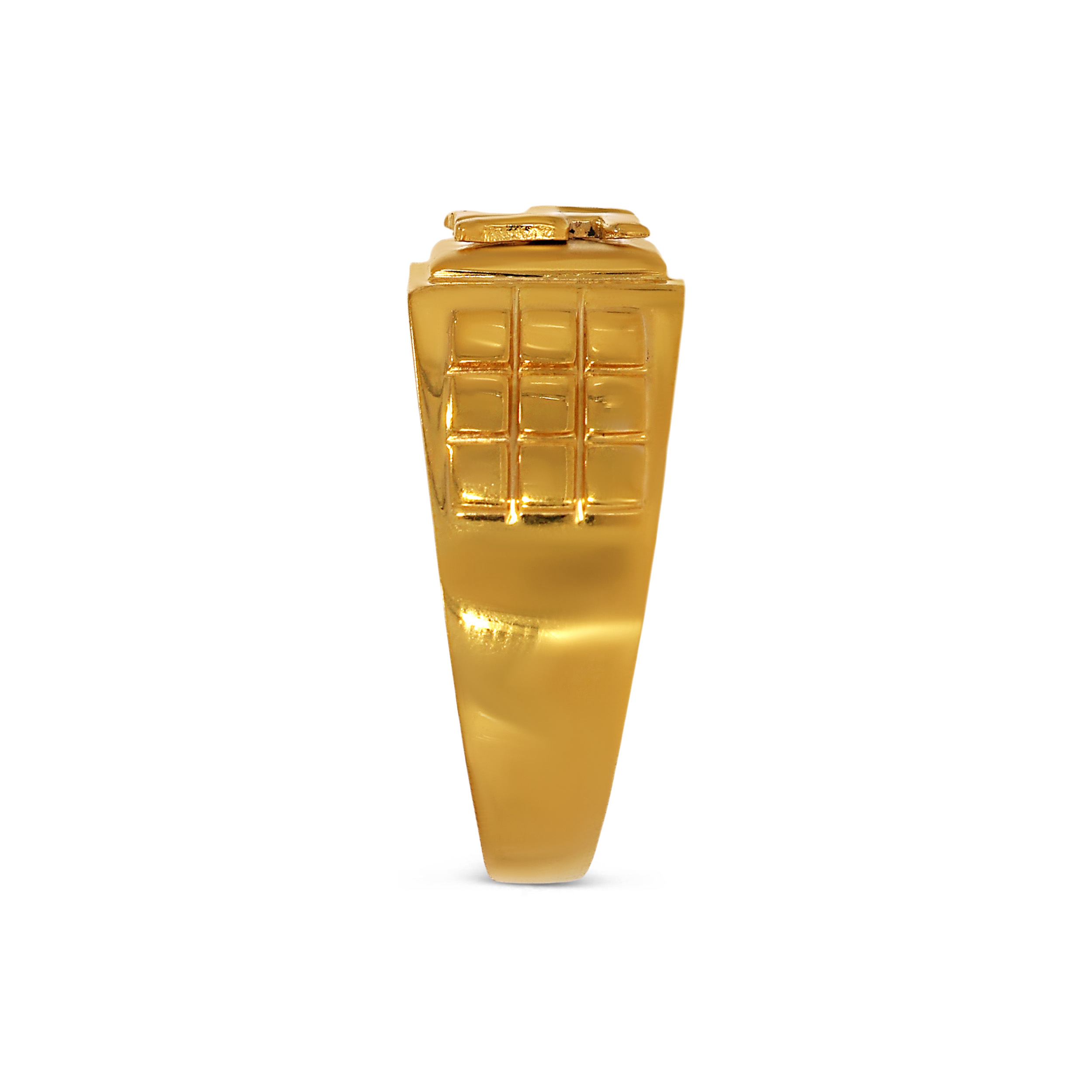 Auspicious Swastik Men's Gold Ring - Senco Gold and Diamonds