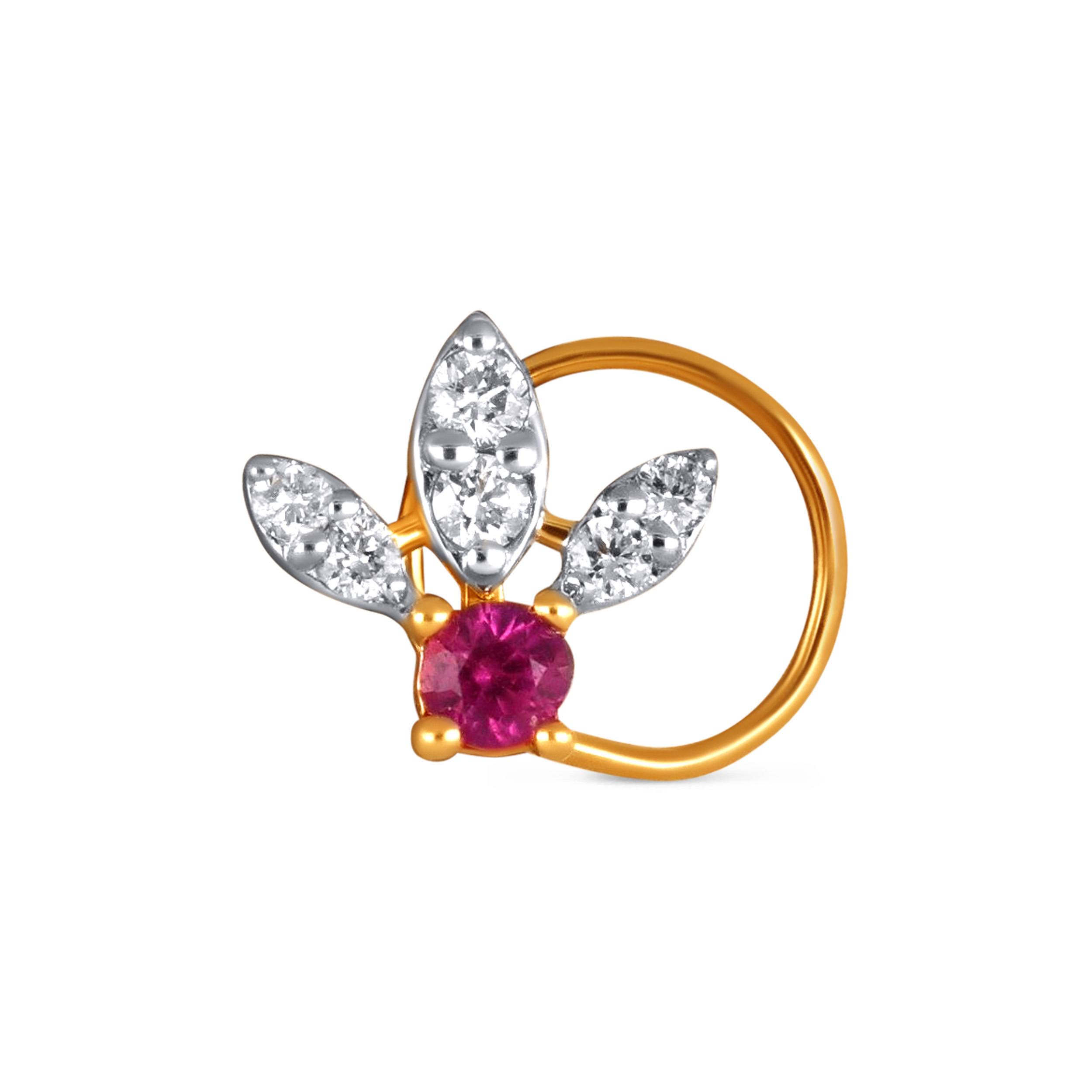 Rosé Ivy Diamond Nose Pin - Senco Gold and Diamonds