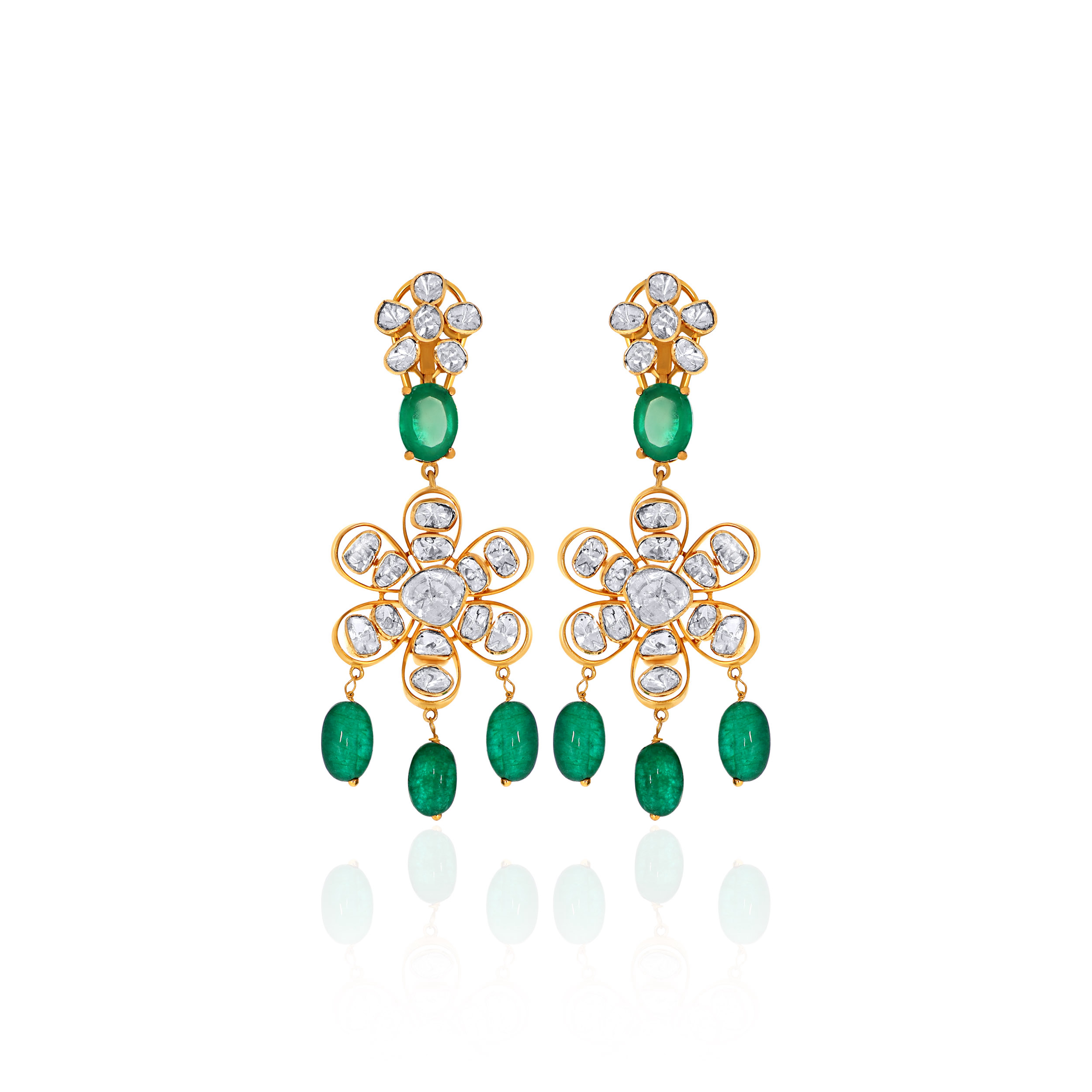 18K Yellow Gold Earrings-DT-D000785292 - Senco Gold and Diamonds
