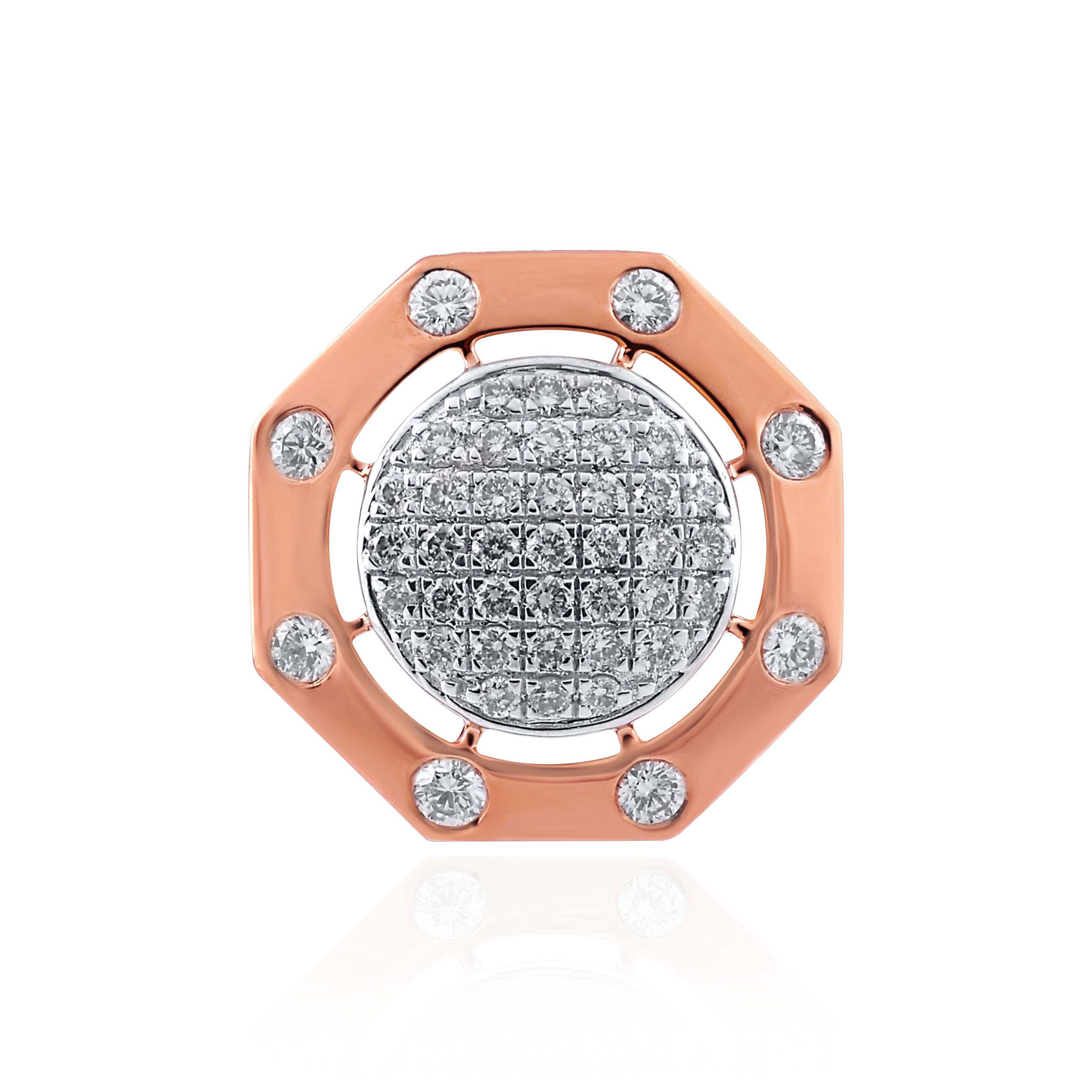 Radiant Octagonal Men's Diamond Cufflink - Senco Gold and Diamonds