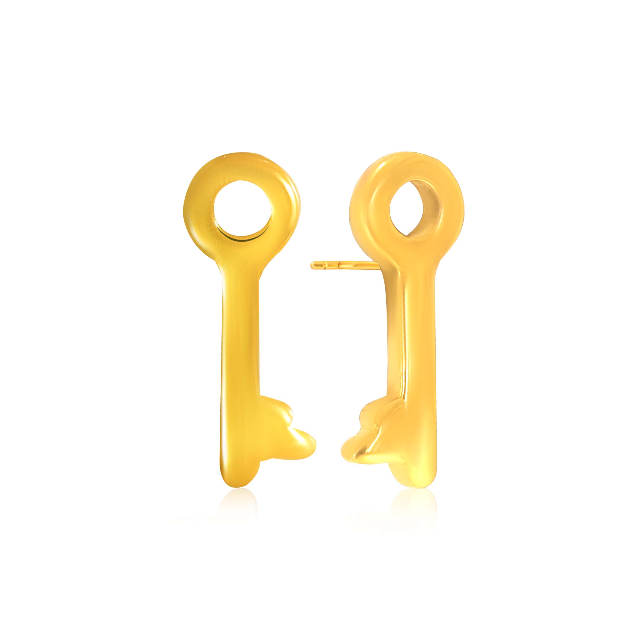 Key to Innocence Gold Studs - Senco Gold and Diamonds