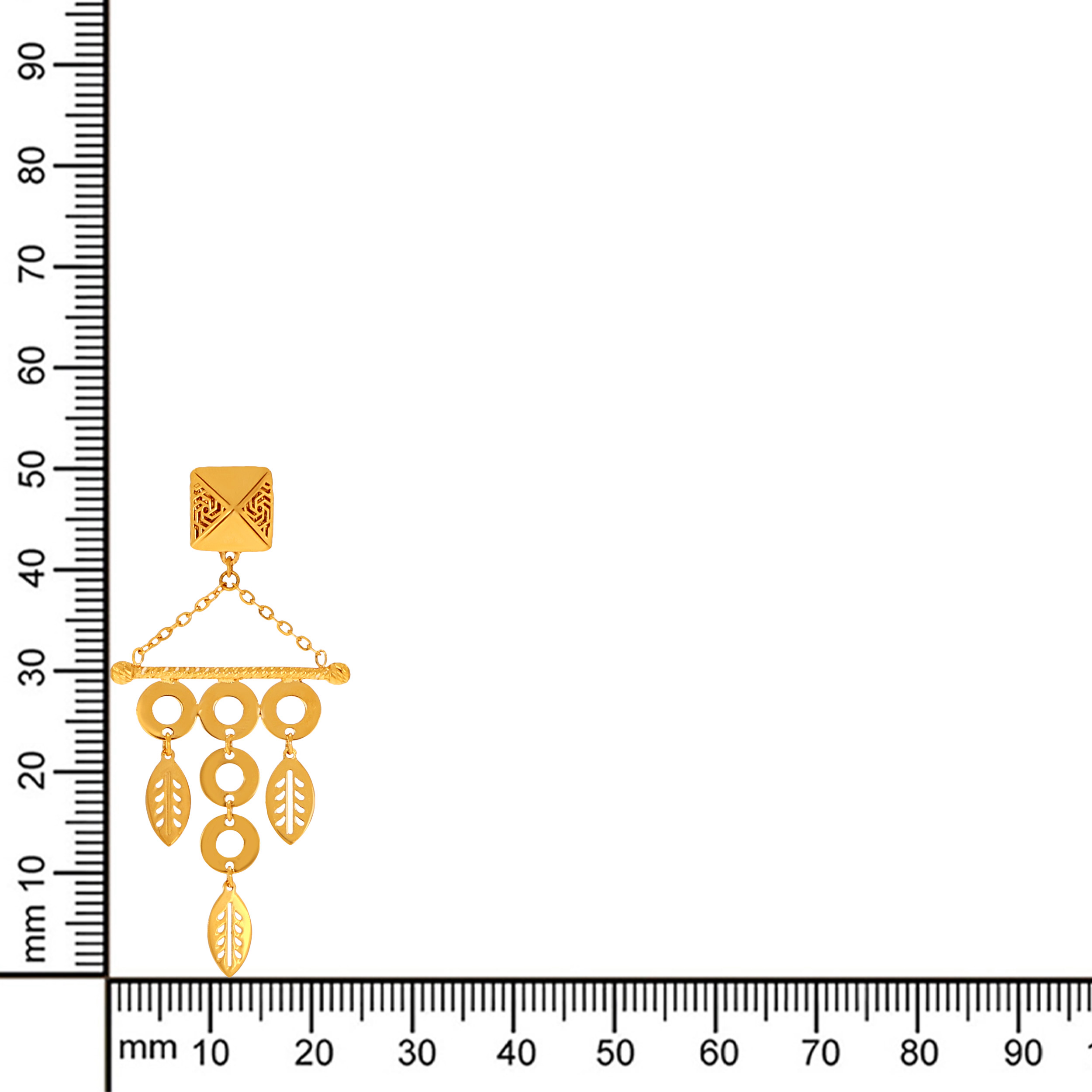 Artistic Asymmetrical Gold Earrings - Senco Gold and Diamonds