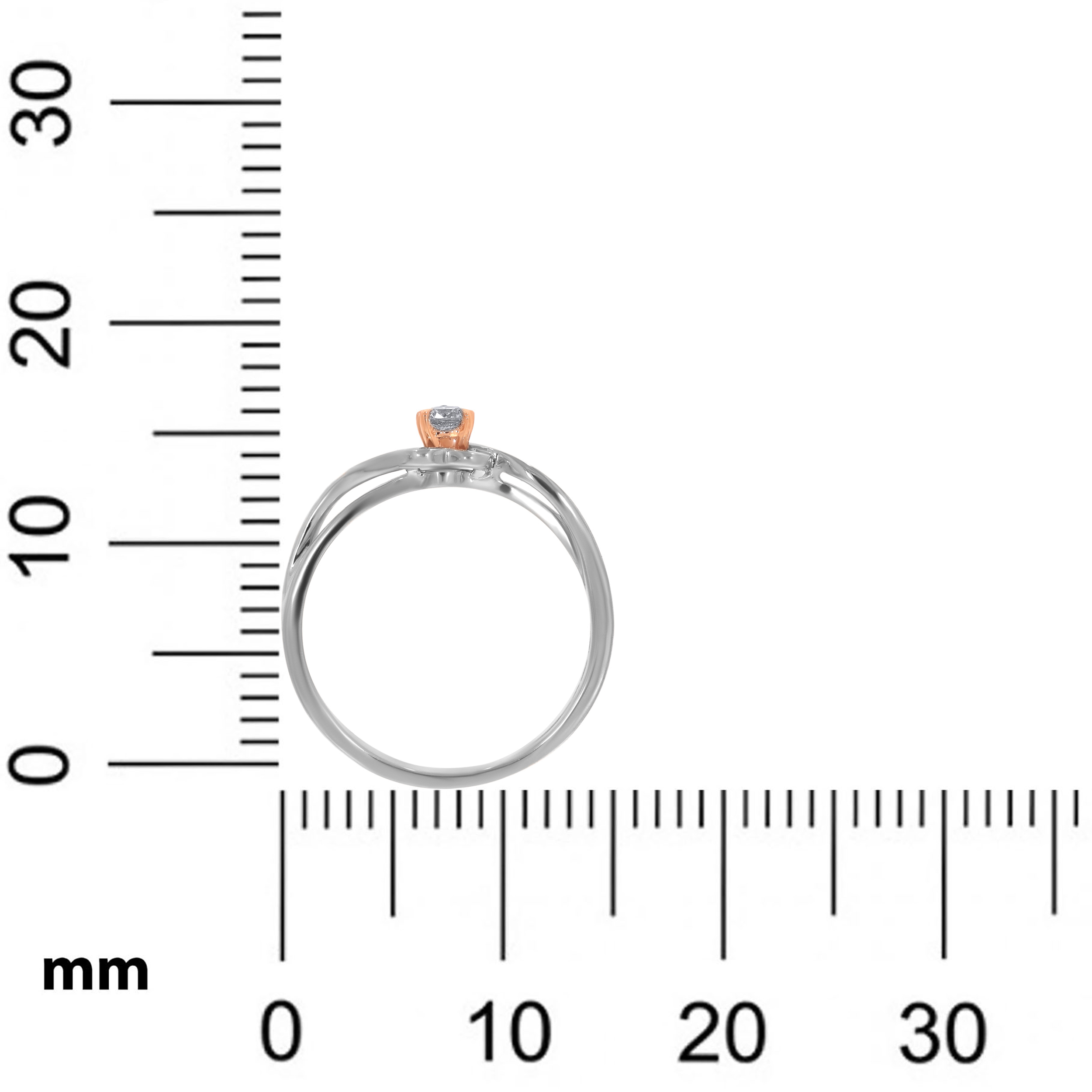 Twisted Designed Platinum Ring - Senco Gold and Diamonds