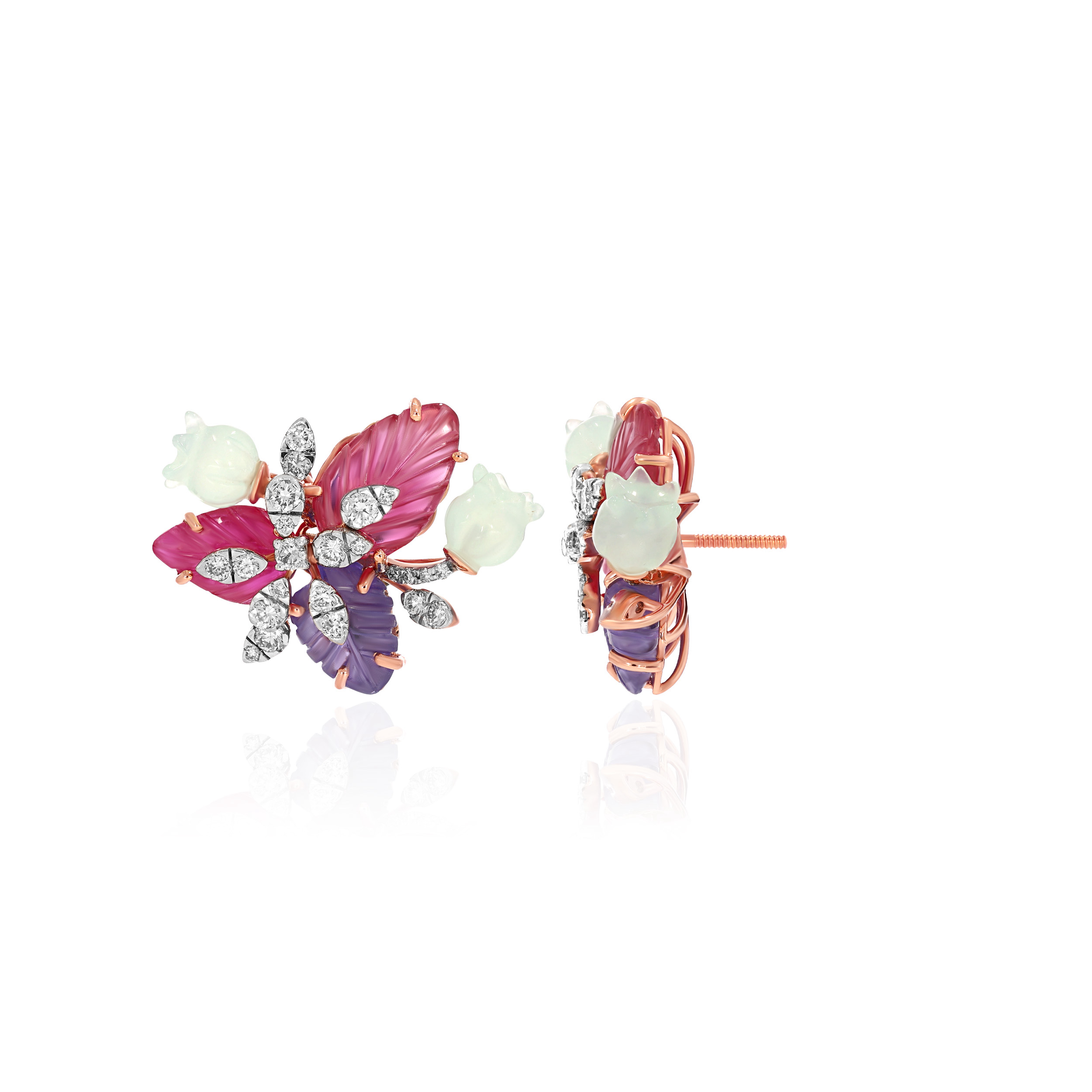 Petal Perfect Diamond Studs - Senco Gold and Diamonds