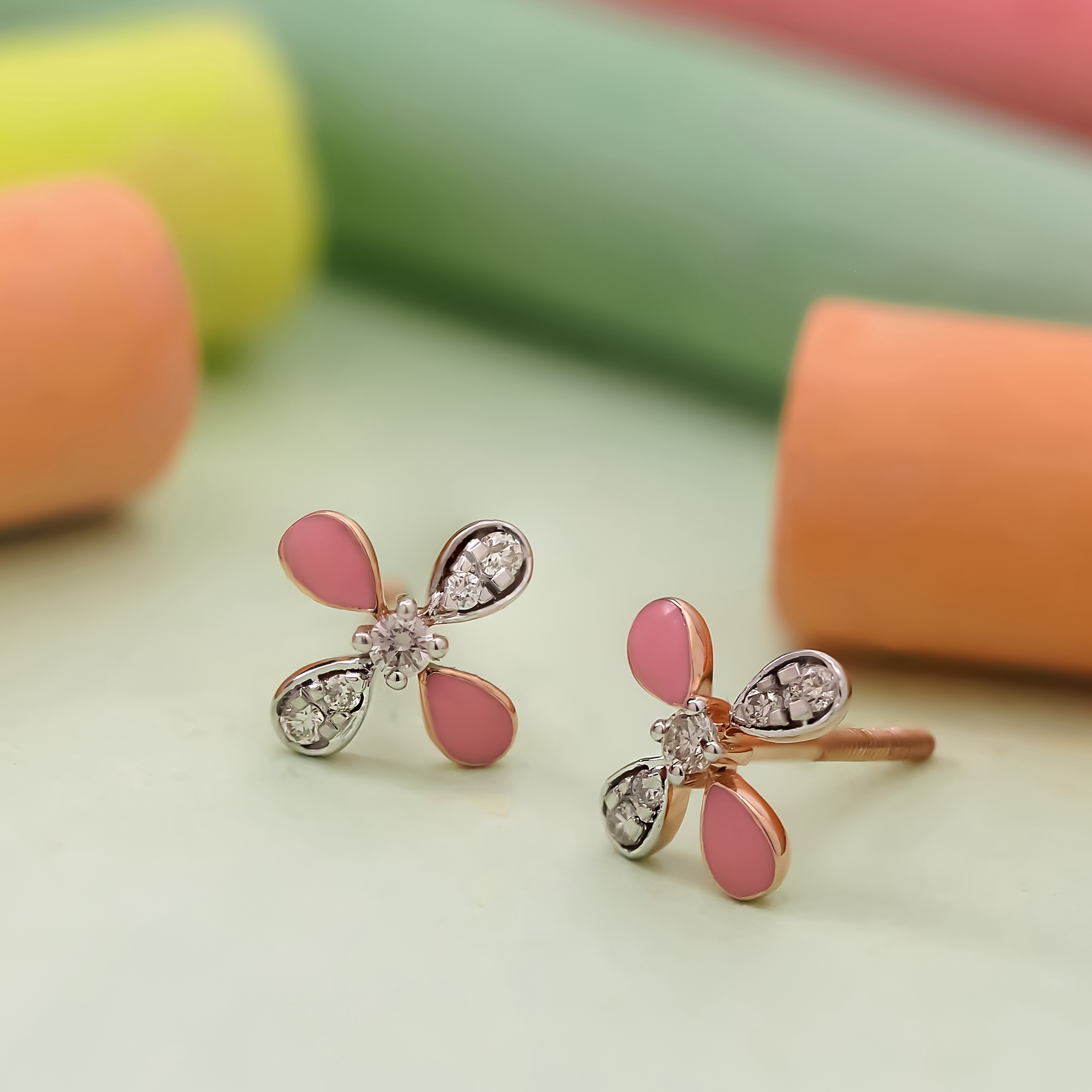Mini Bloom Kids Diamond Studs - Senco Gold and Diamonds