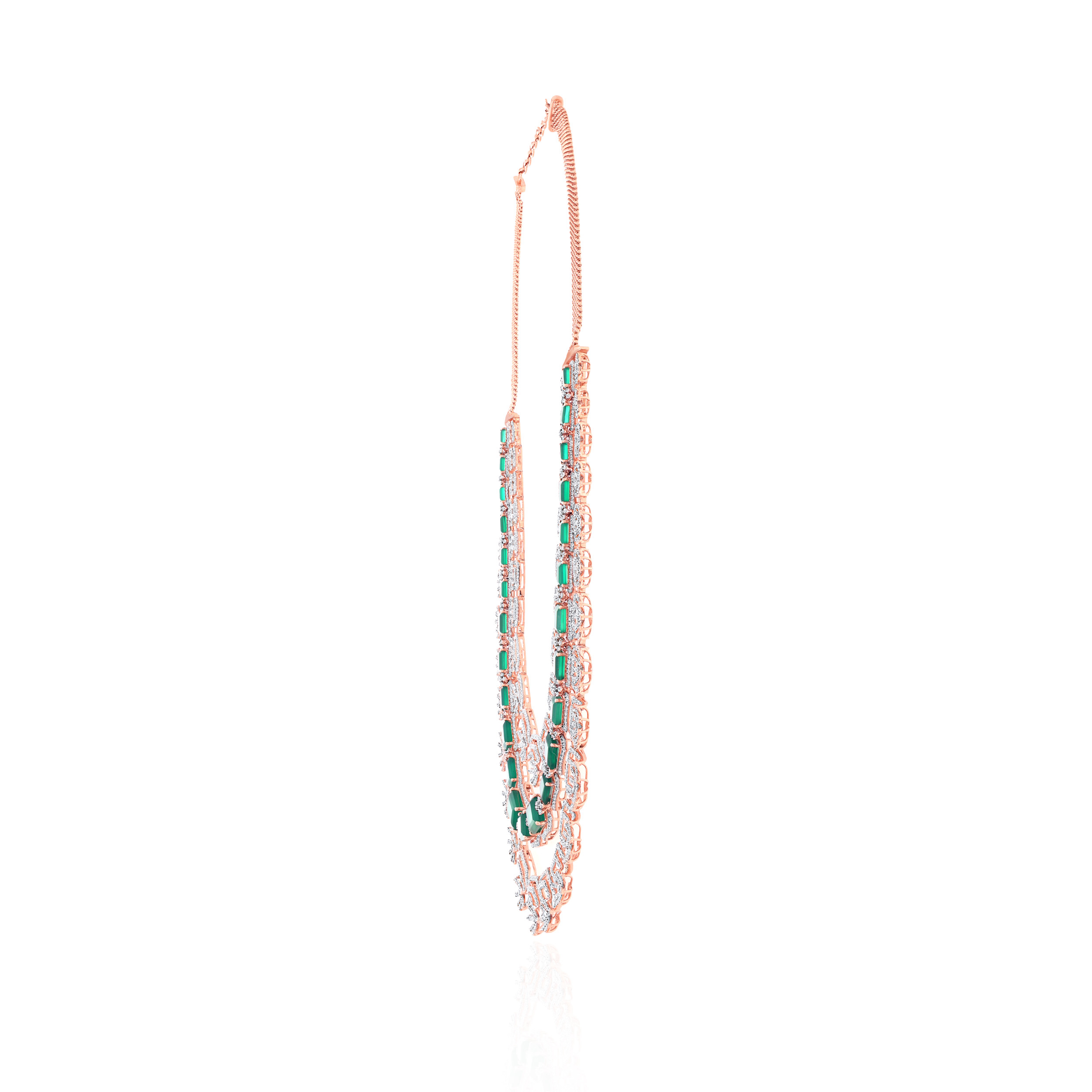 14K Rose Gold Diamond Necklace-DGN-D000781241 - Senco Gold and Diamonds