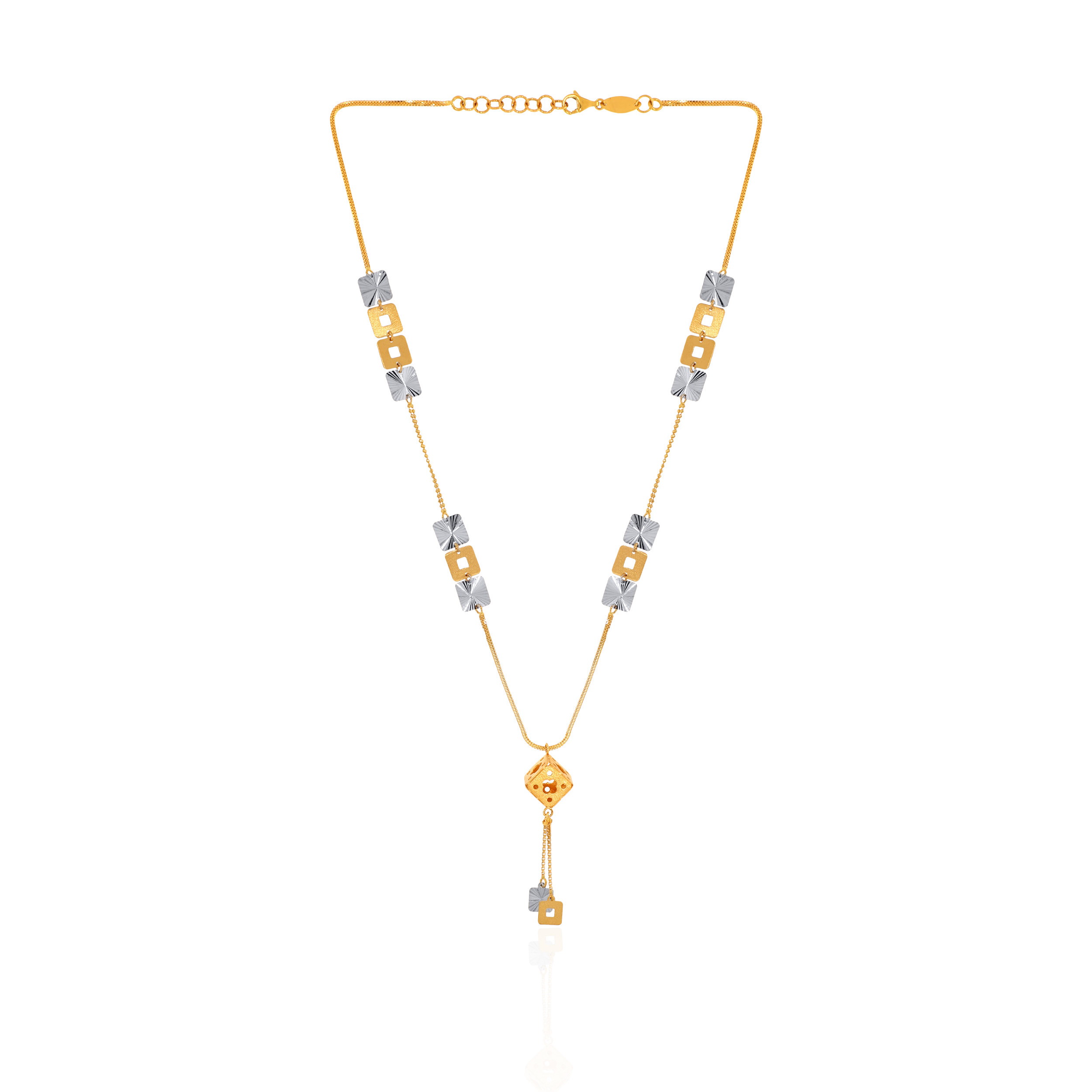 Stylish Blocks Gold Chain - Senco Gold and Diamonds