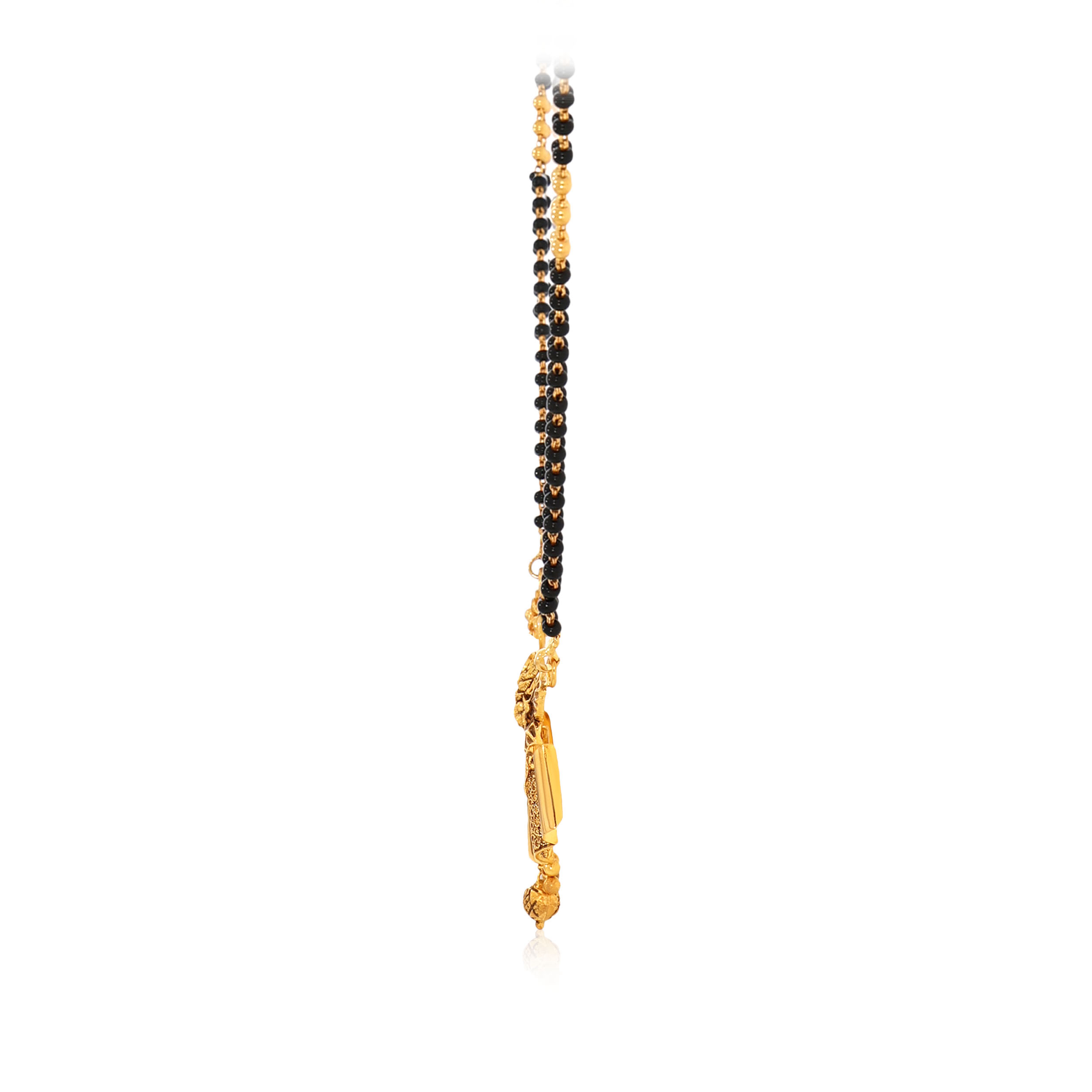 Leafy Bouquet Antique Gold Mangalsutra - Senco Gold and Diamonds