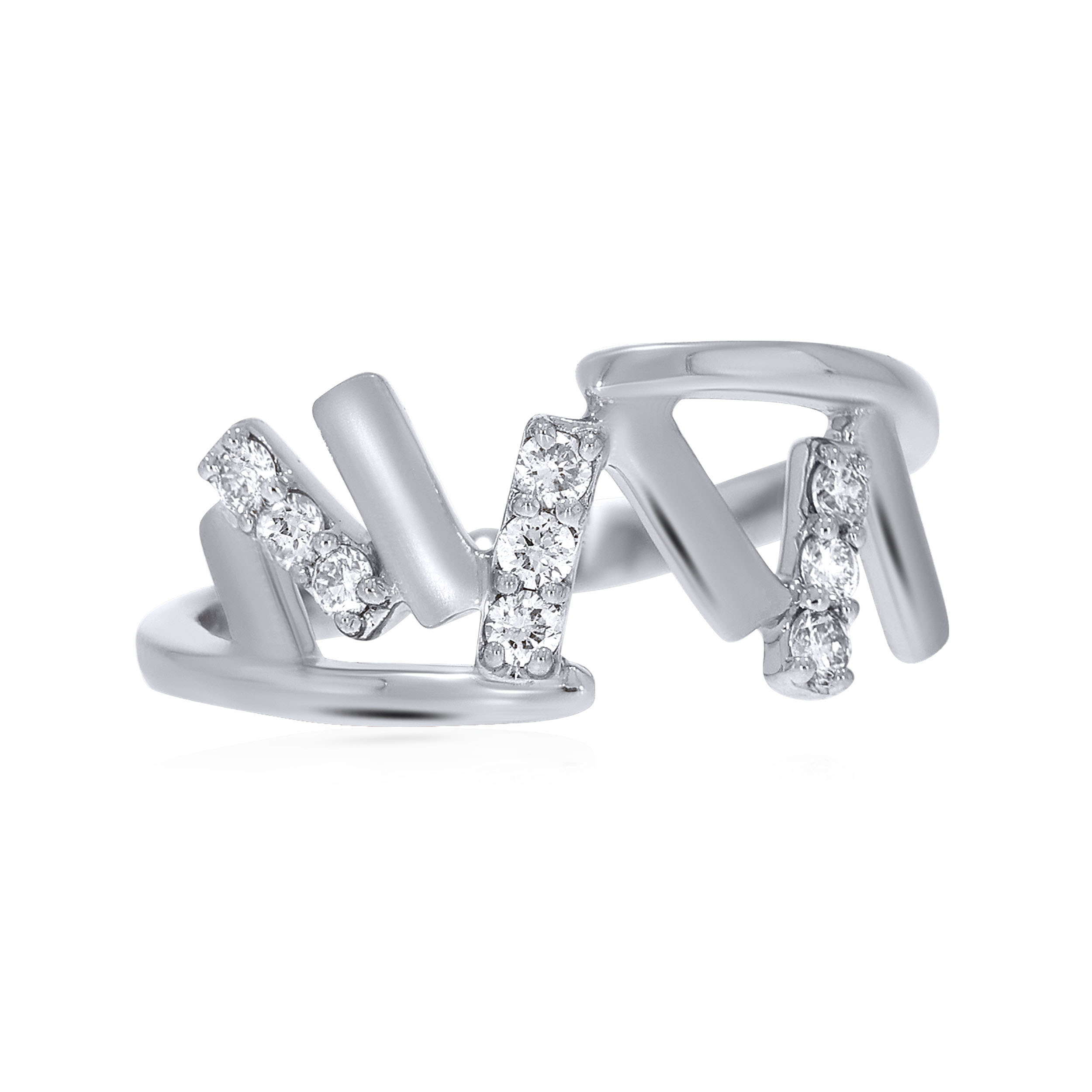 Balancing Bricks Platinum Ring - Senco Gold and Diamonds