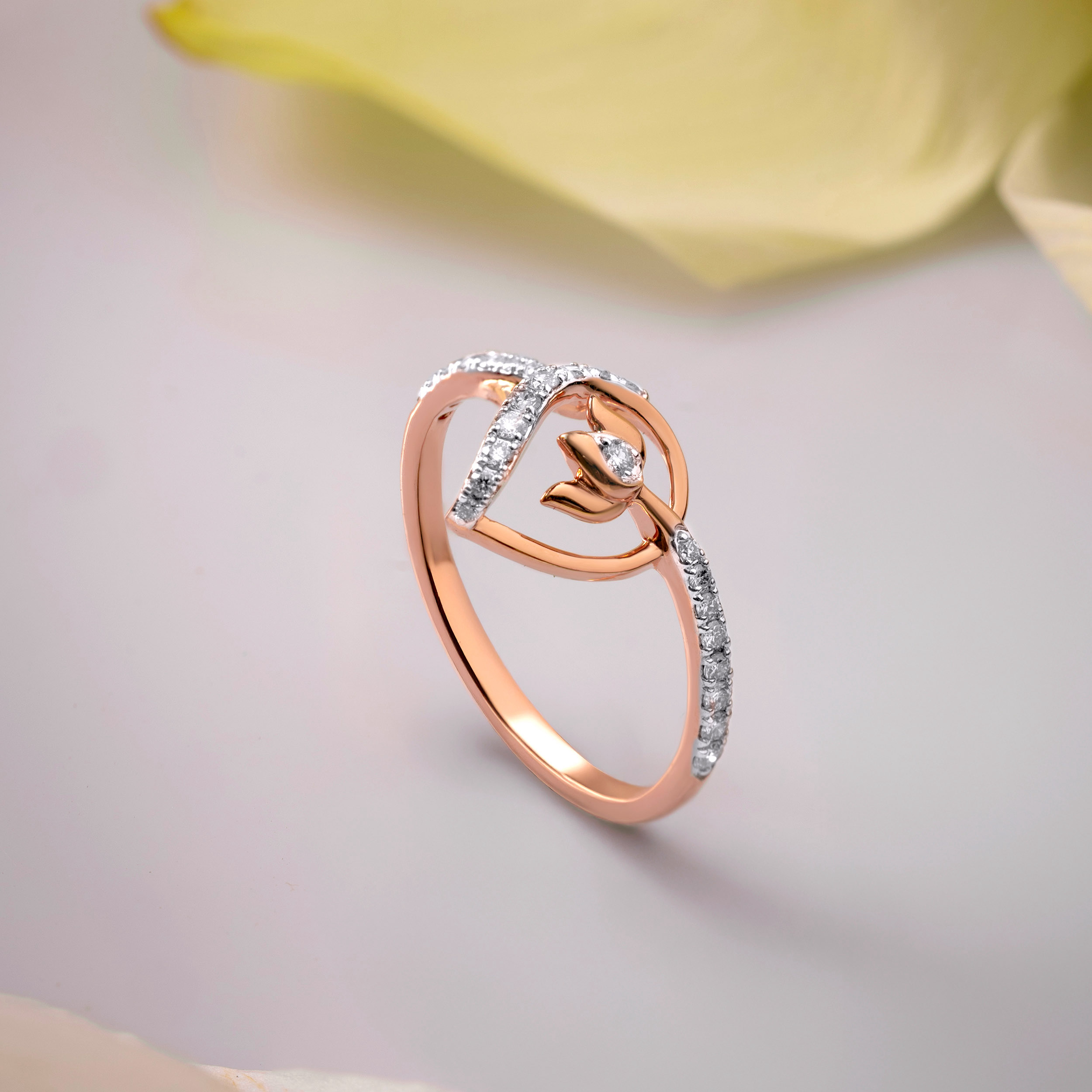 Petal Embrace Diamond Ring - Senco Gold and Diamonds