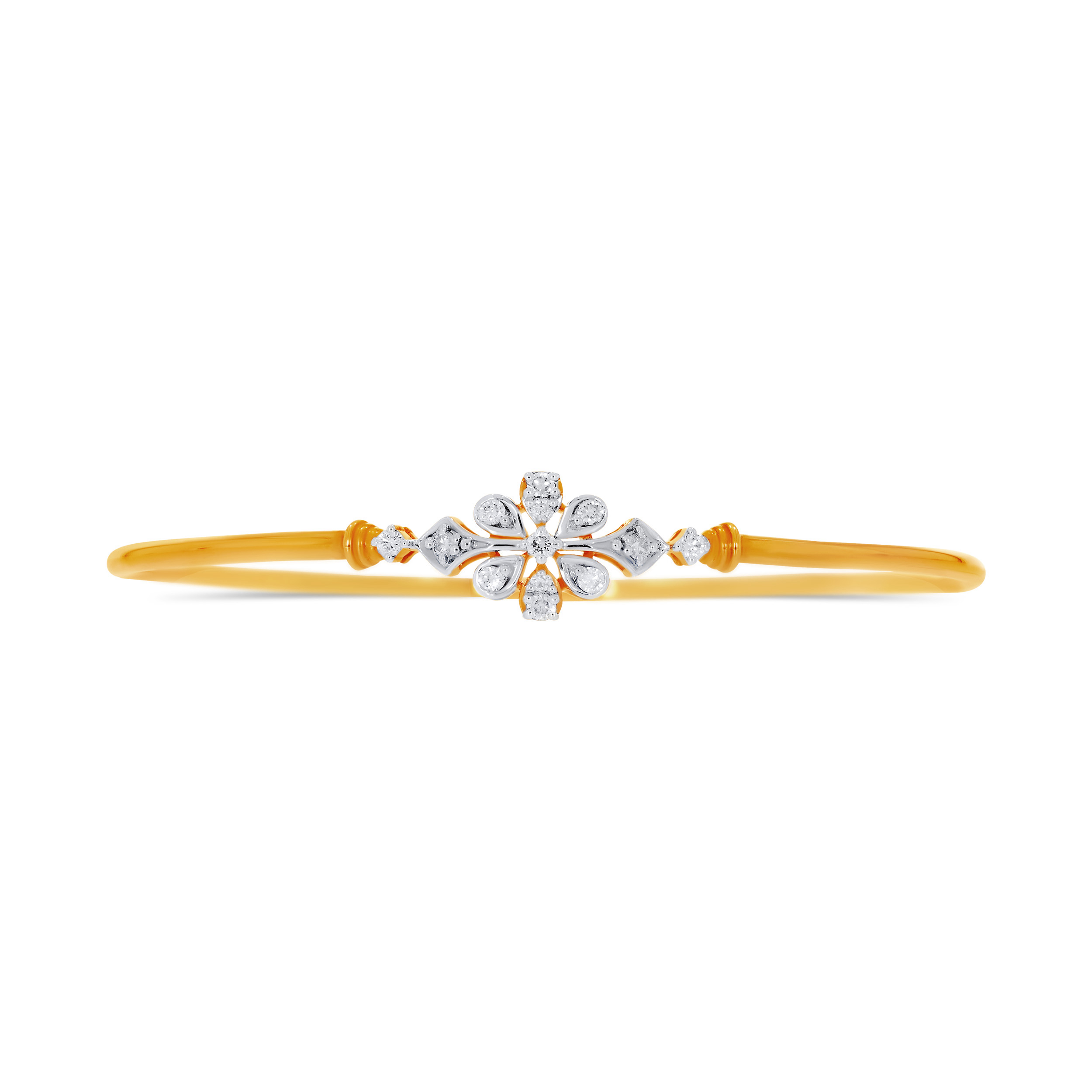 Sparkling Floret Diamond Noa Bangle - Senco Gold and Diamonds