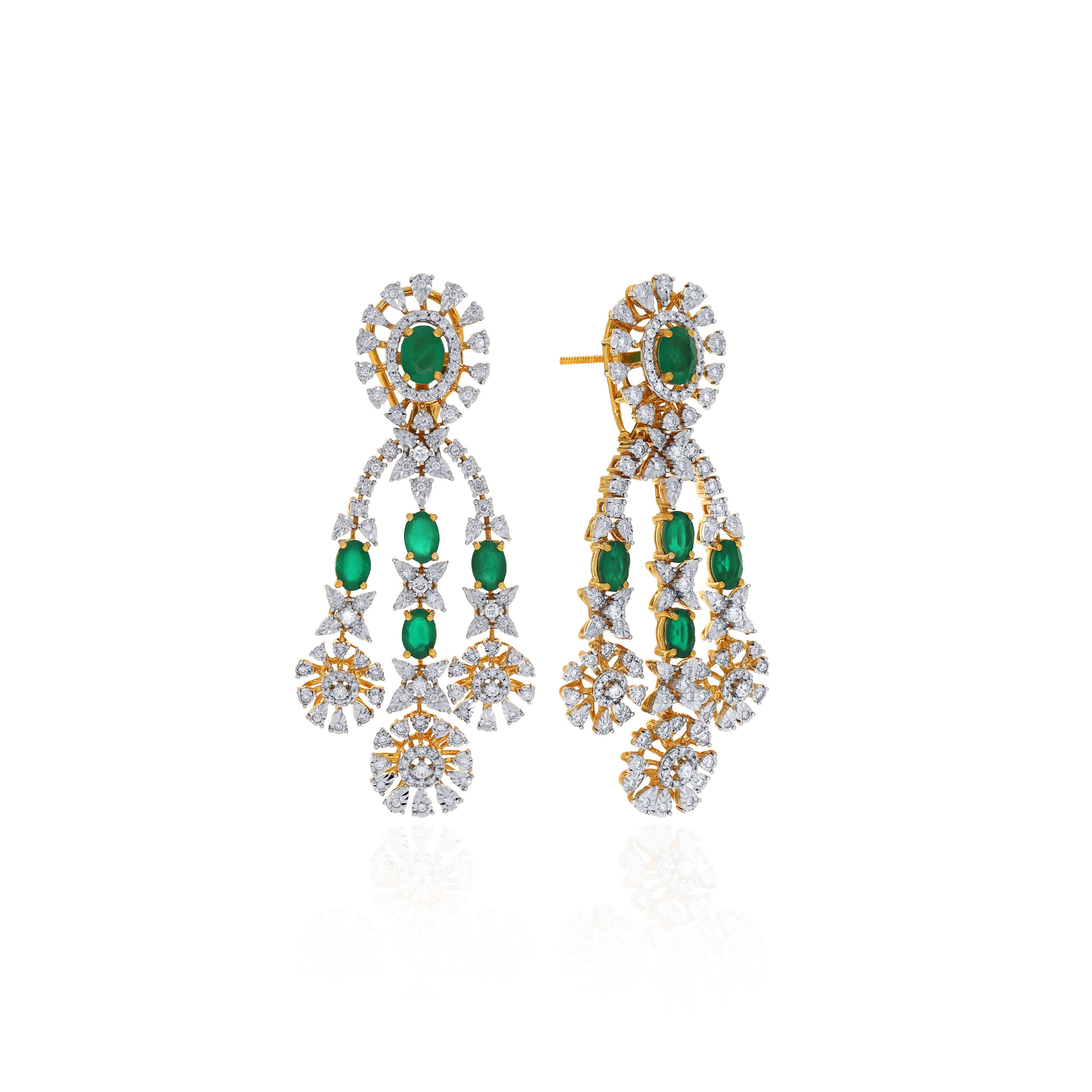 14K Yellow Gold Diamond Earrings-DTGN-D000741175 - Senco Gold and Diamonds