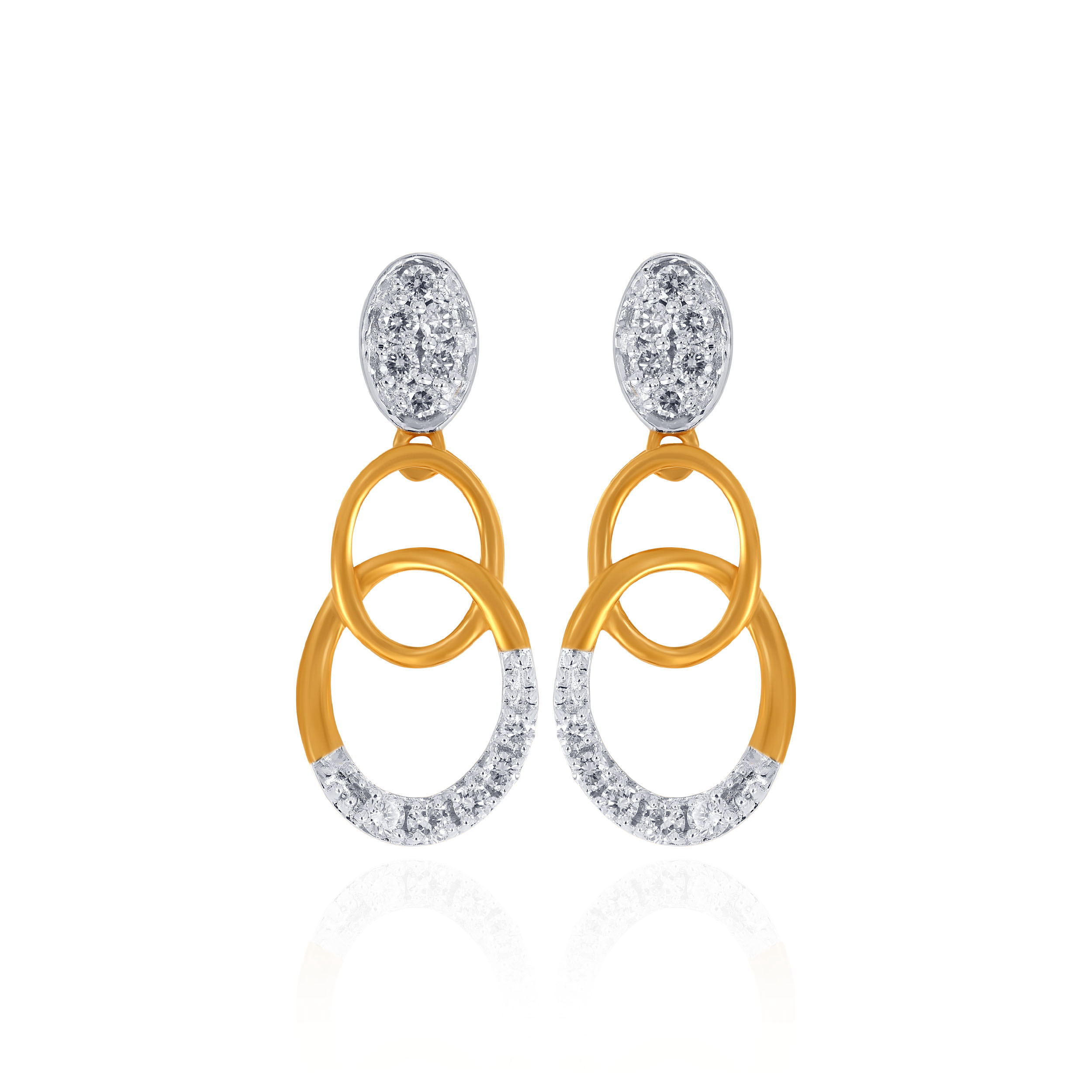 Intertwine Gleam Diamond Drop Earrings - Senco Gold and Diamonds