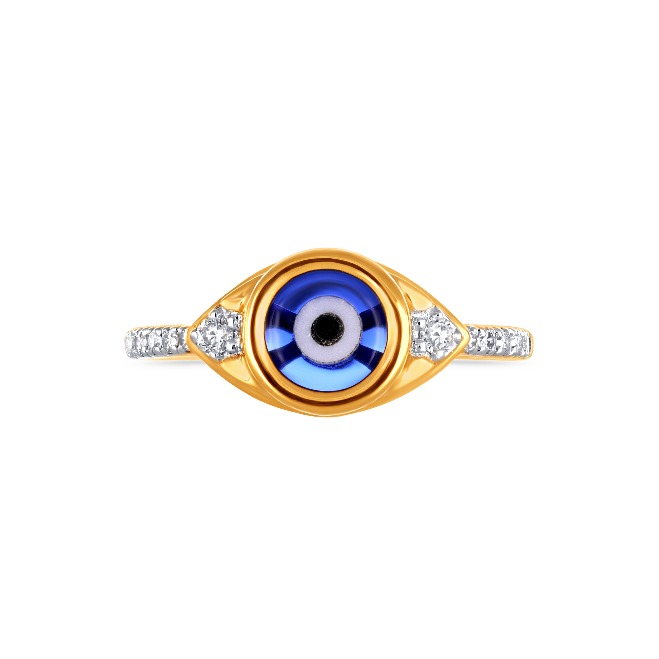Accented Charm Evil Eye Diamond Ring - Senco Gold and Diamonds