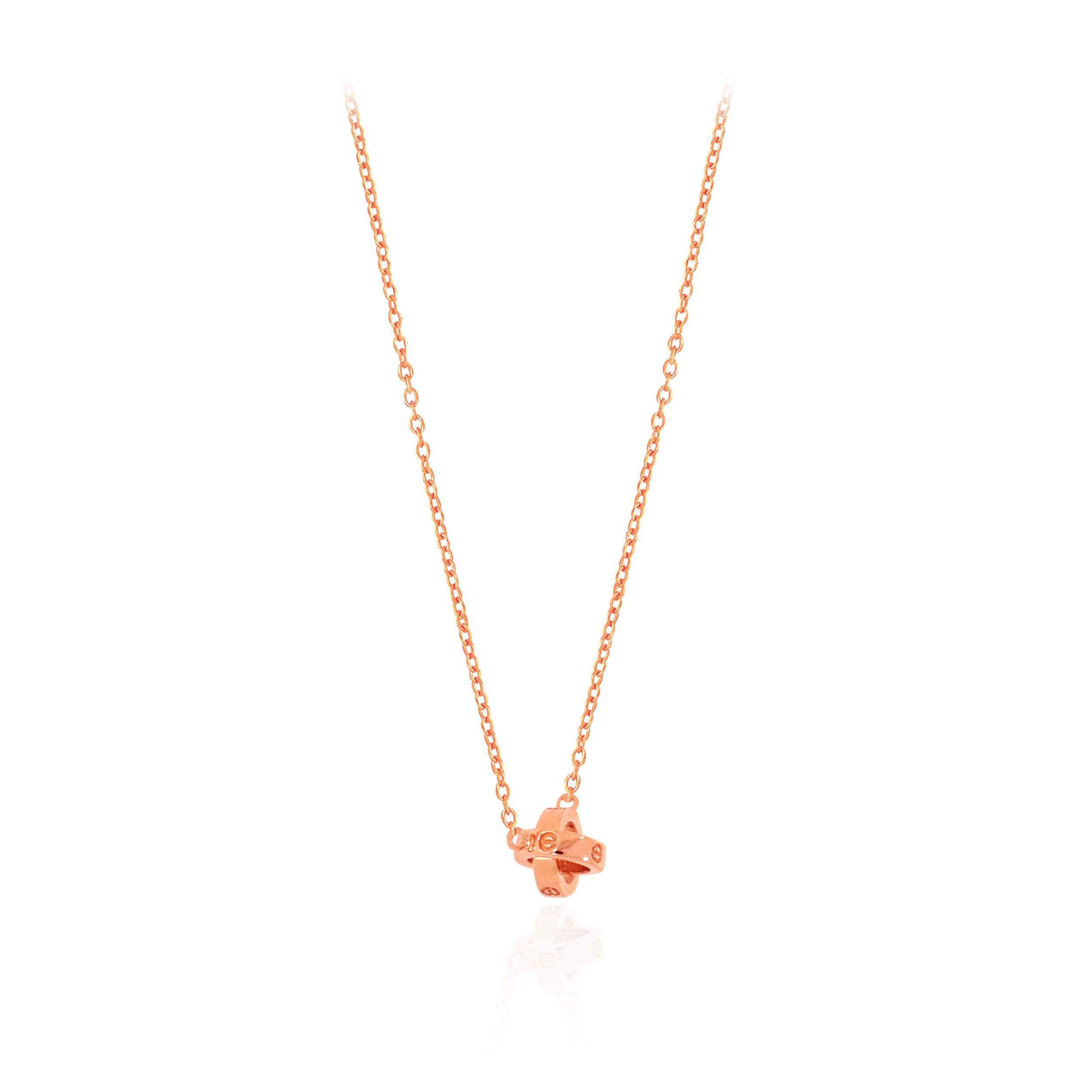 18K Rose Gold Chain Pendant-GPN-D000775701 - Senco Gold and Diamonds