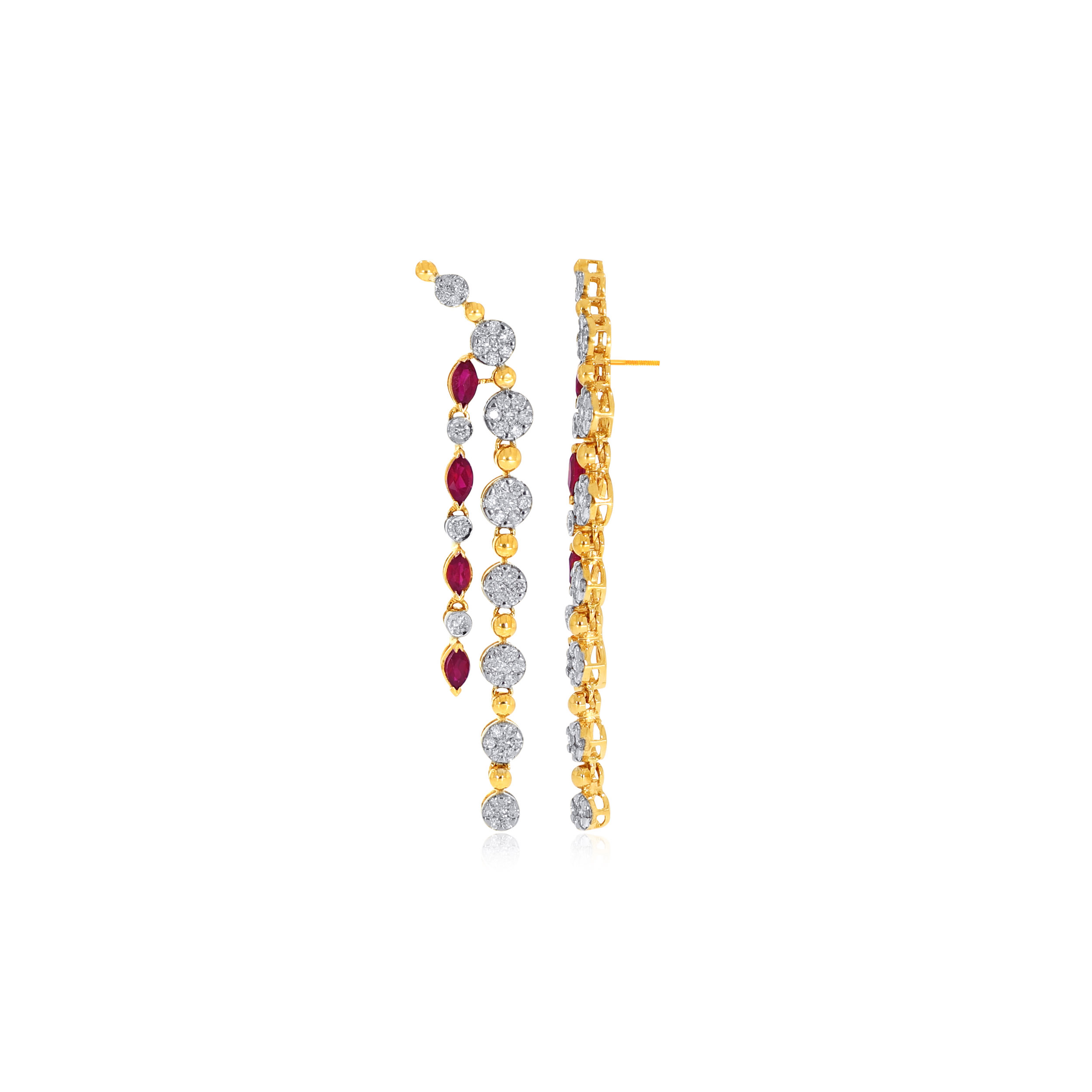 Glamorous Fall Diamond Long Earrings - Senco Gold and Diamonds