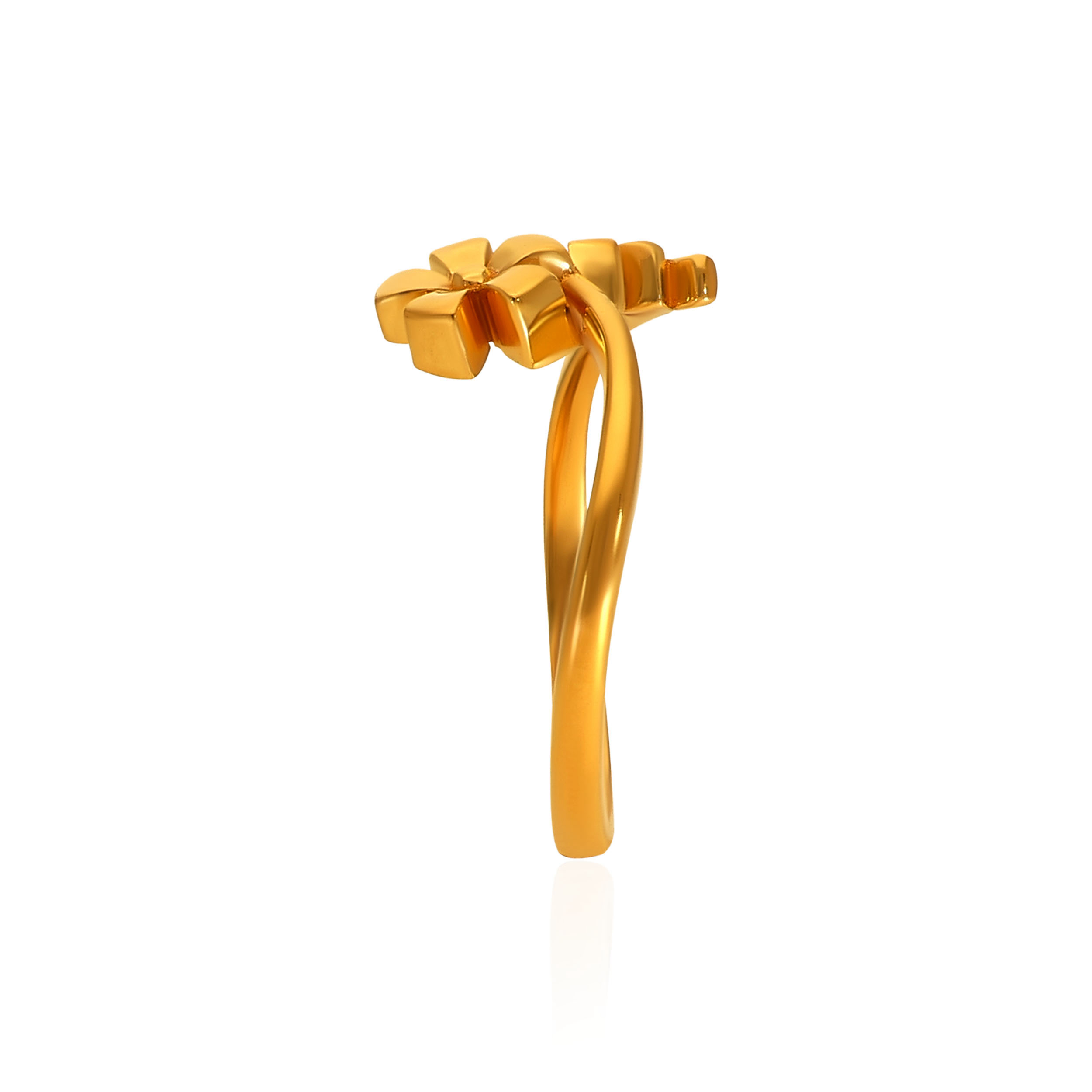 Twin Bloom Gold Ring - Senco Gold and Diamonds