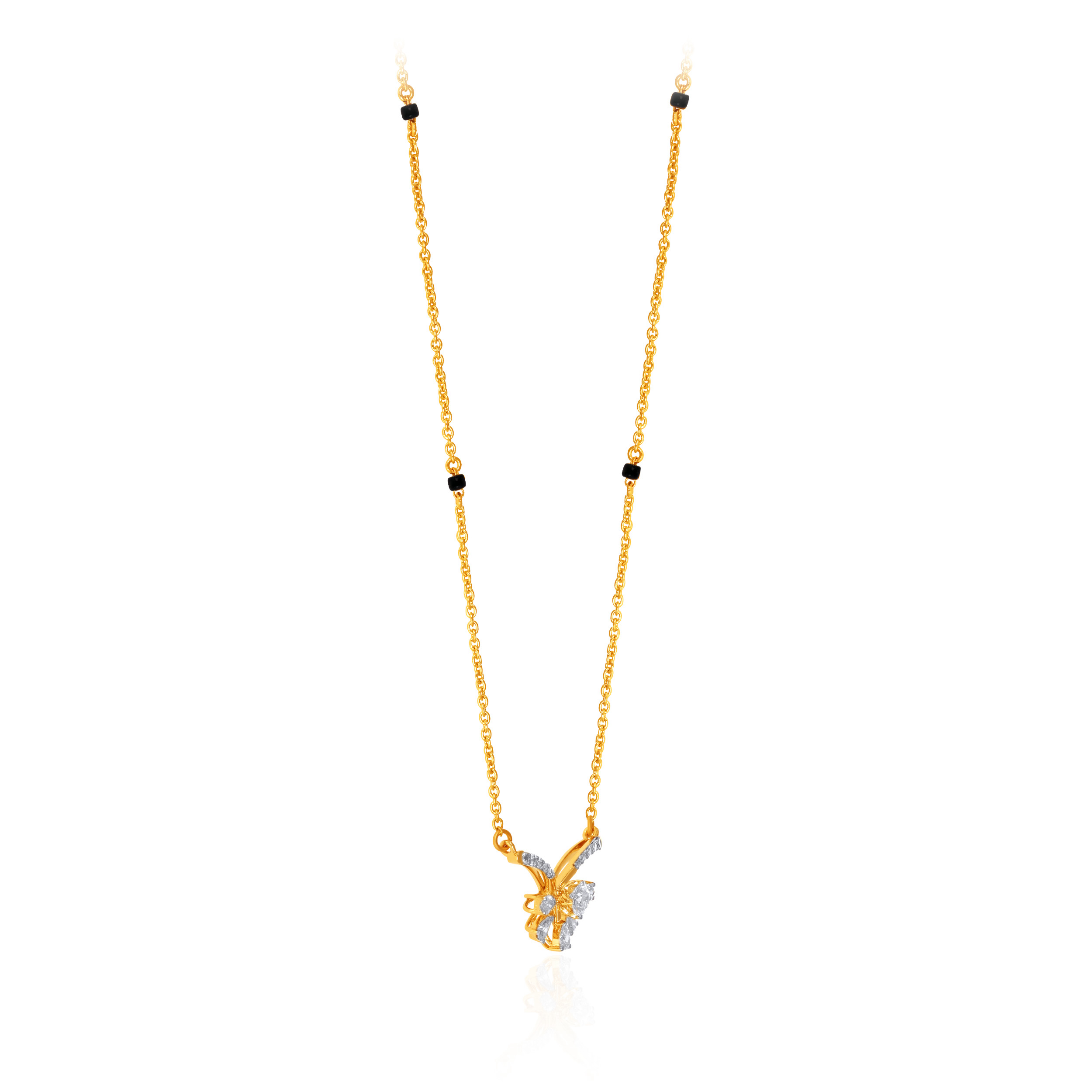 Divine Opulence Dazzling Diamond Mangalsutra - Senco Gold and Diamonds