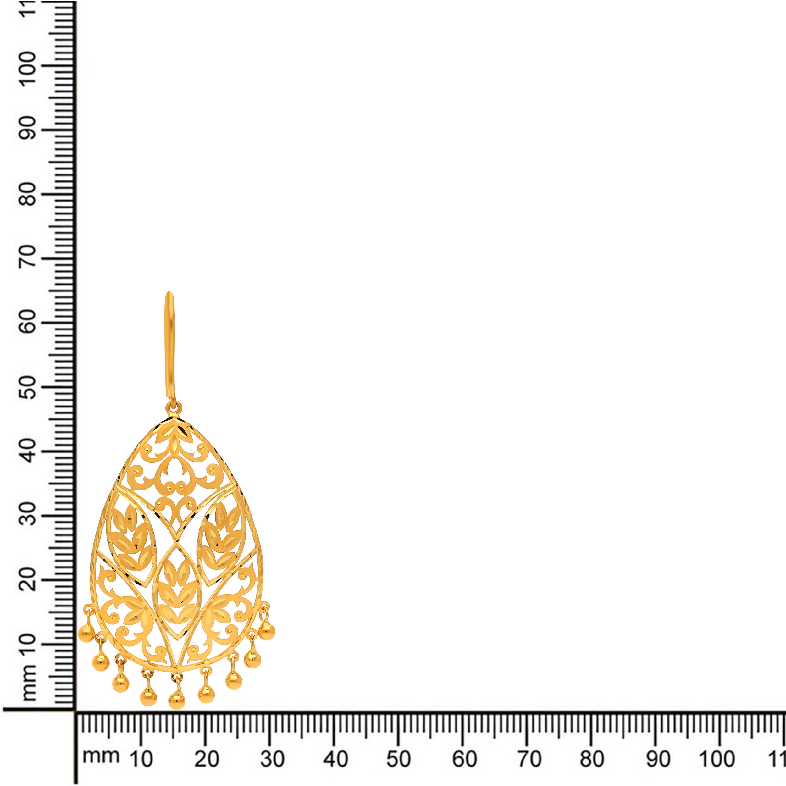 22K Yellow Gold Danglers_GP-SAD0006300 - Senco Gold and Diamonds
