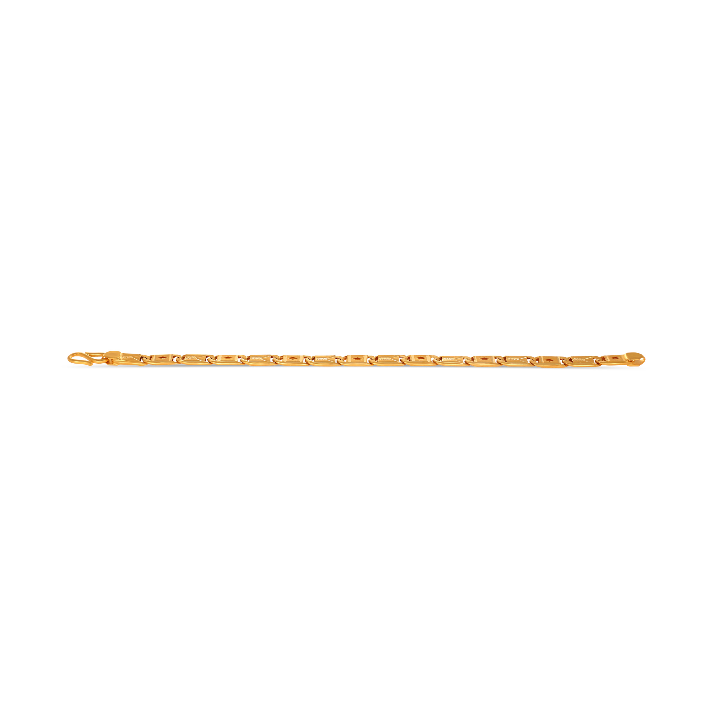 Elite Linked Men's Gold Wristlet - Senco Gold and Diamonds